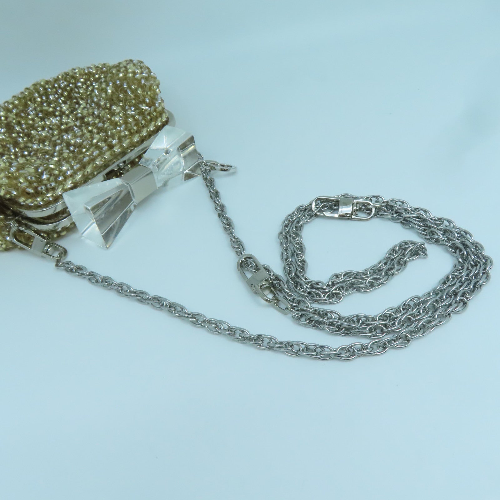 ANTEPRIMA 【激減優惠】PVC Chain Shoulder銀扣鏈帶肩背袋金色