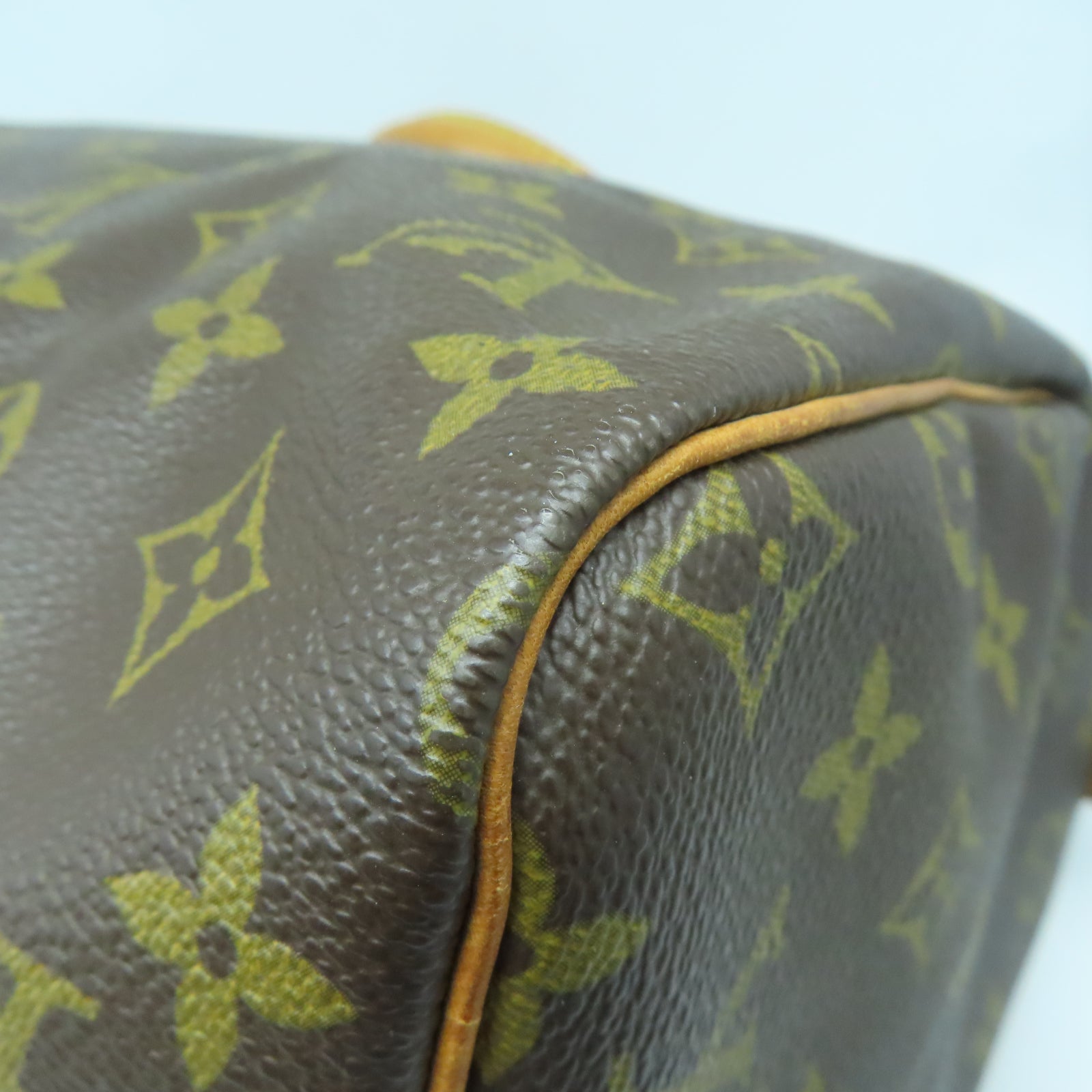 LOUIS VUITTON Monogram Speedy 30金扣手挽袋啡色