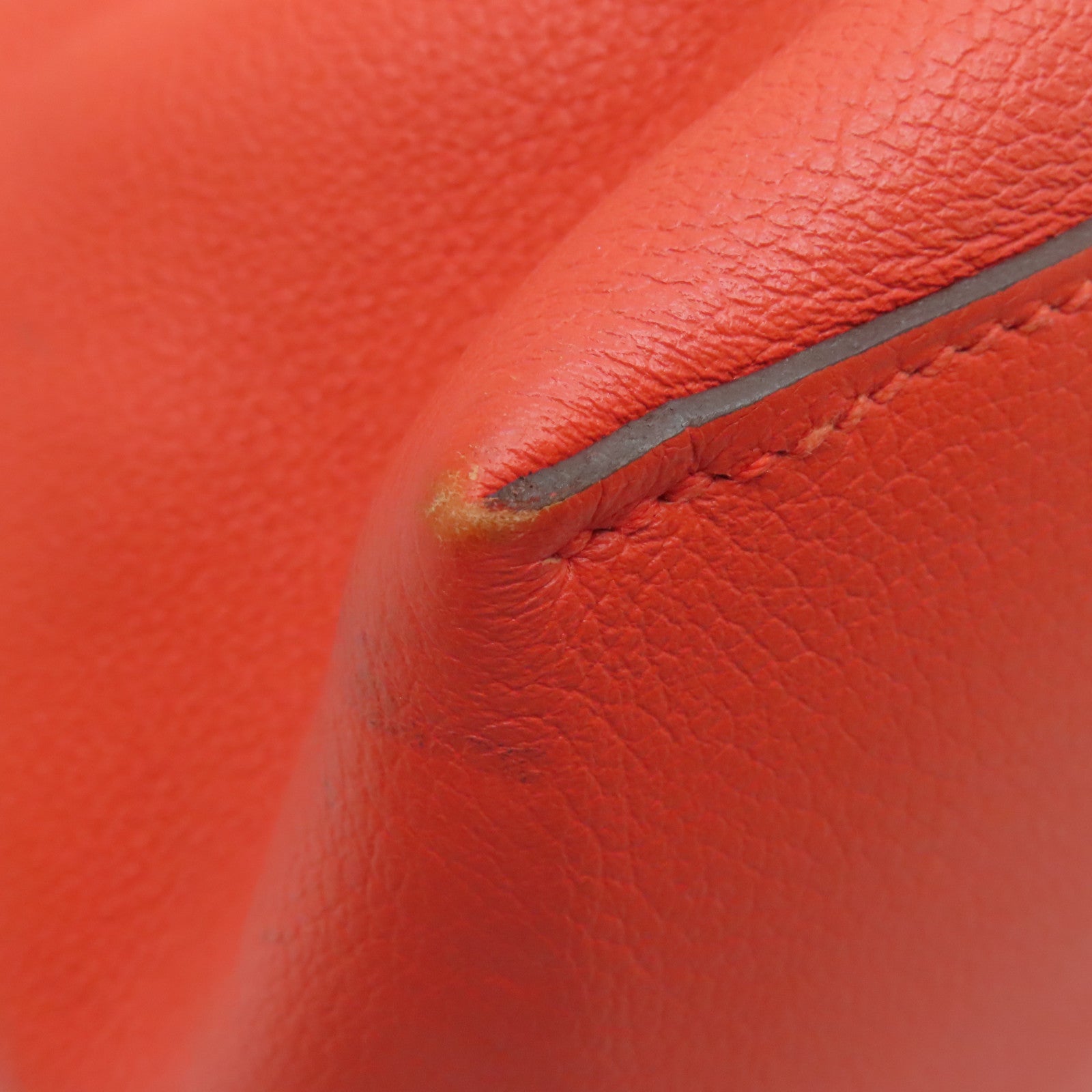 HERMES 【激減優惠】Evercolor皮革Sac Licol 17肩背袋Capucine紅色