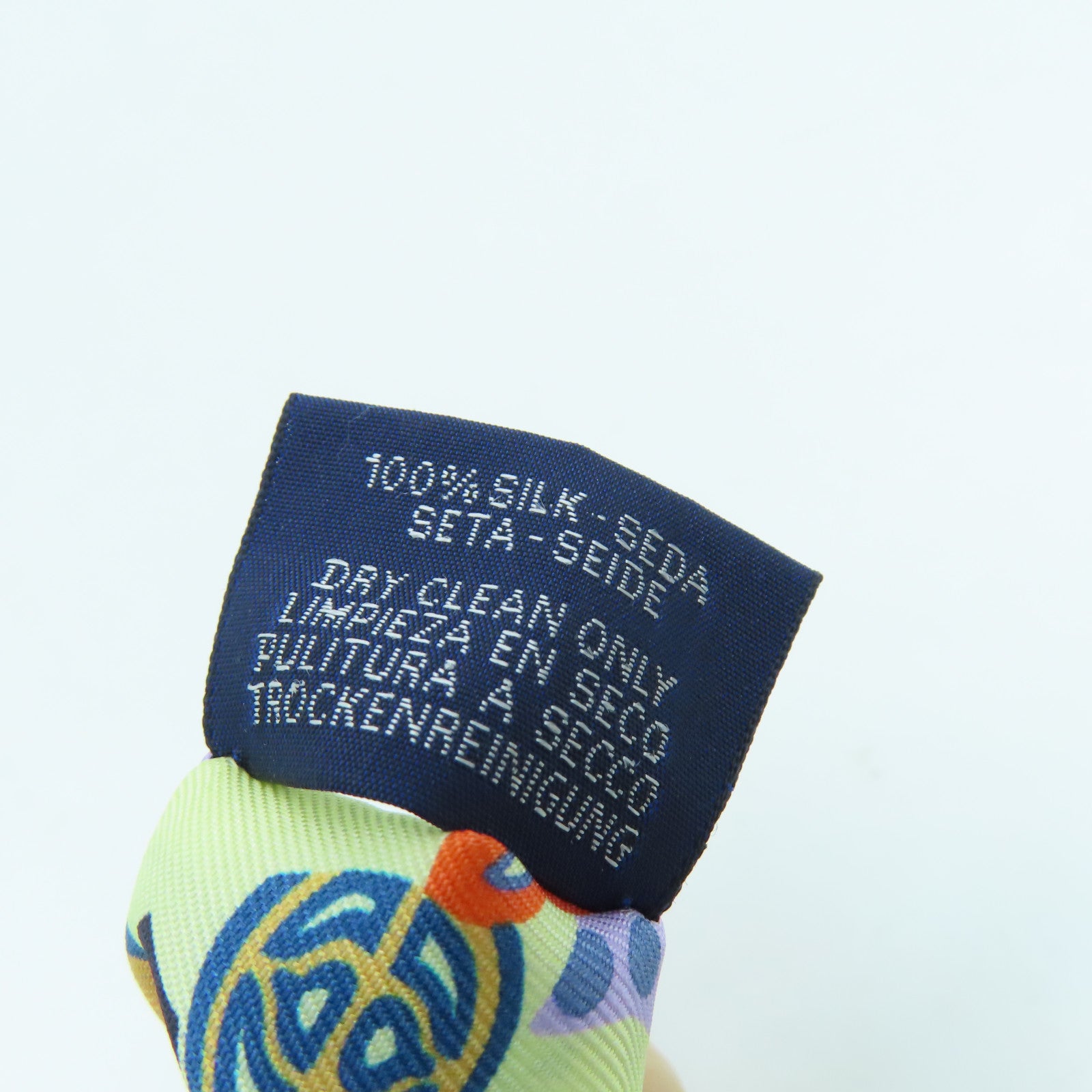HERMES 絲質Twilly絲巾彩色