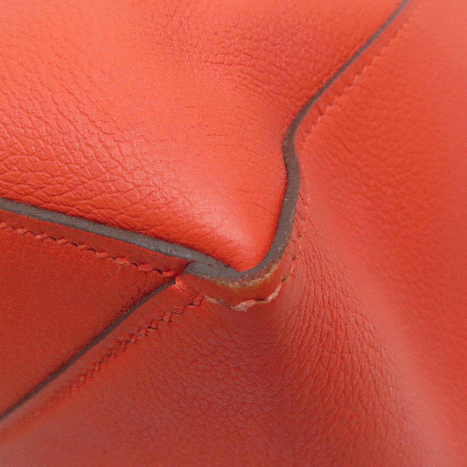 HERMES 【激減優惠】Evercolor皮革Sac Licol 17肩背袋Capucine紅色