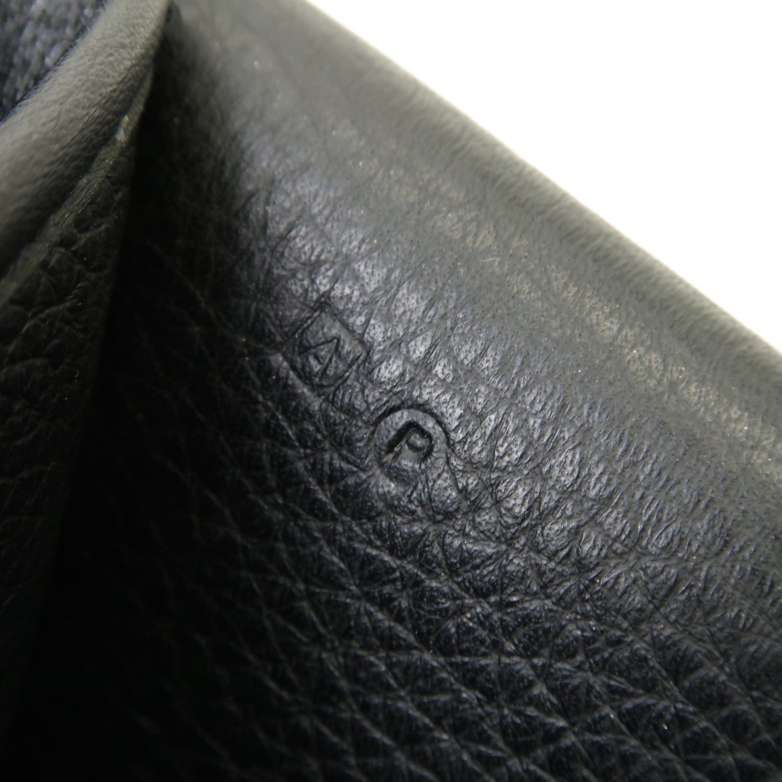 HERMES Clemence皮革Christine銀扣肩背袋黑色
