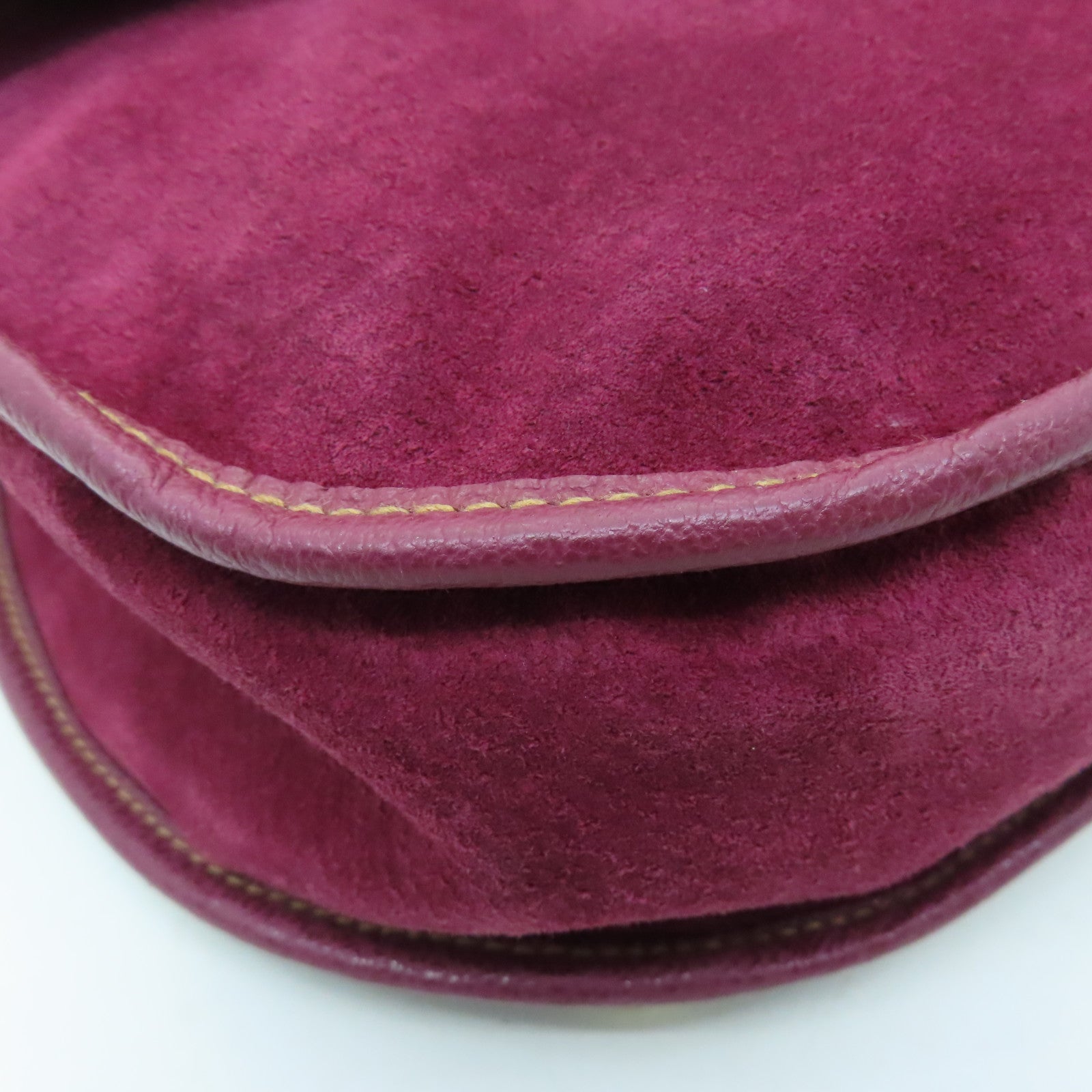 GUCCI 麂皮皮革Horsebit Backpack金扣背包紫色