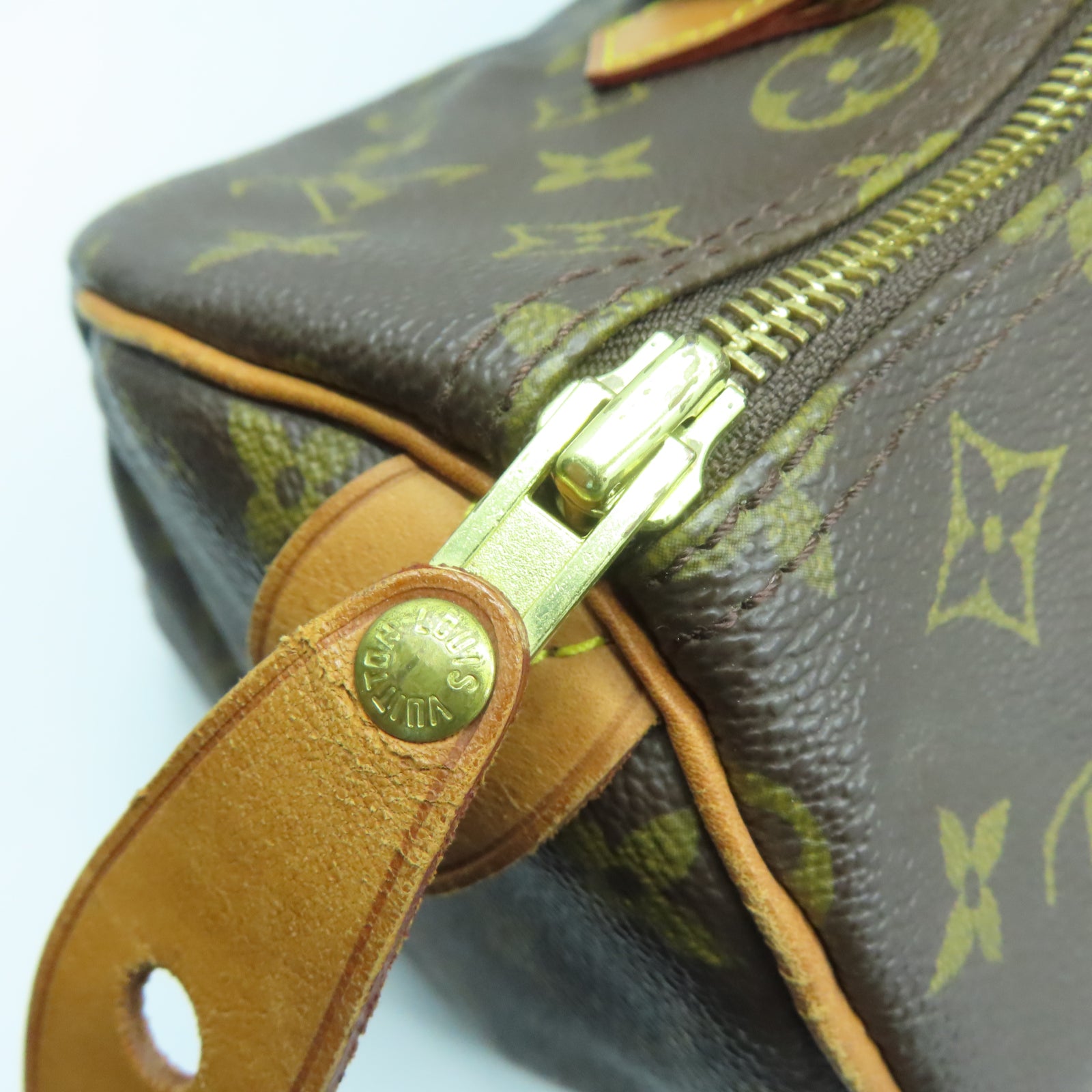 LOUIS VUITTON Monogram Speedy 30金扣手挽袋啡色
