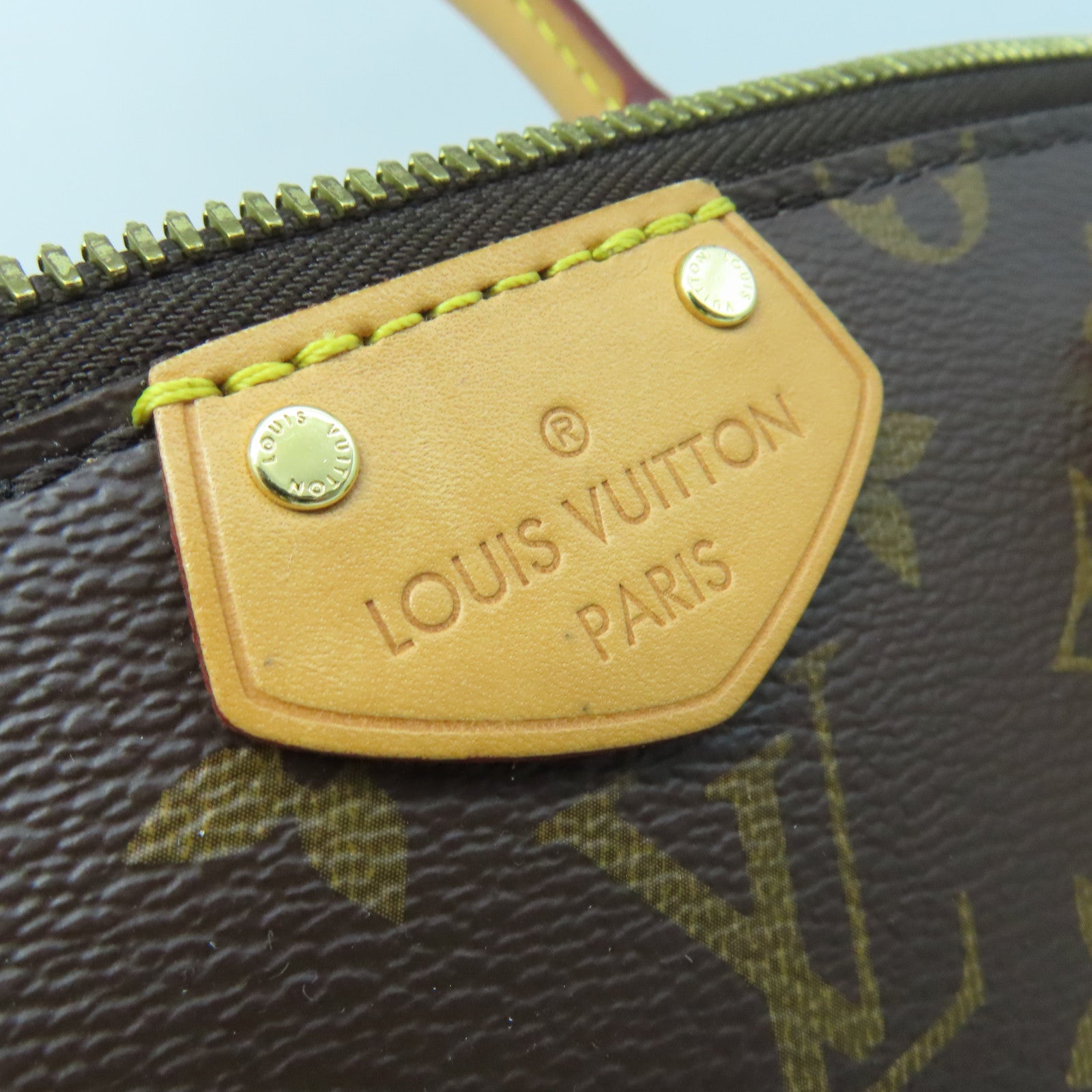 LOUIS VUITTON Monogram Turenne PM gold buckle handle shoulder bag brown