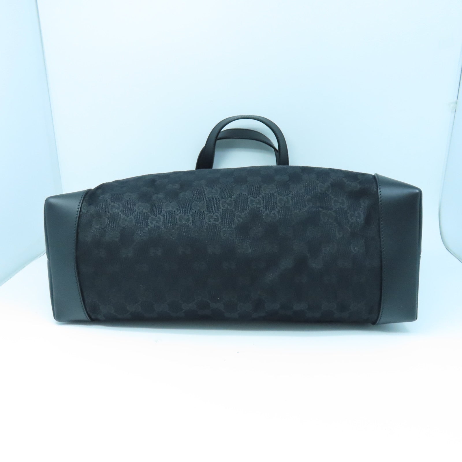 GUCCI 帆布Shoulder Bag銀扣肩背袋黑色