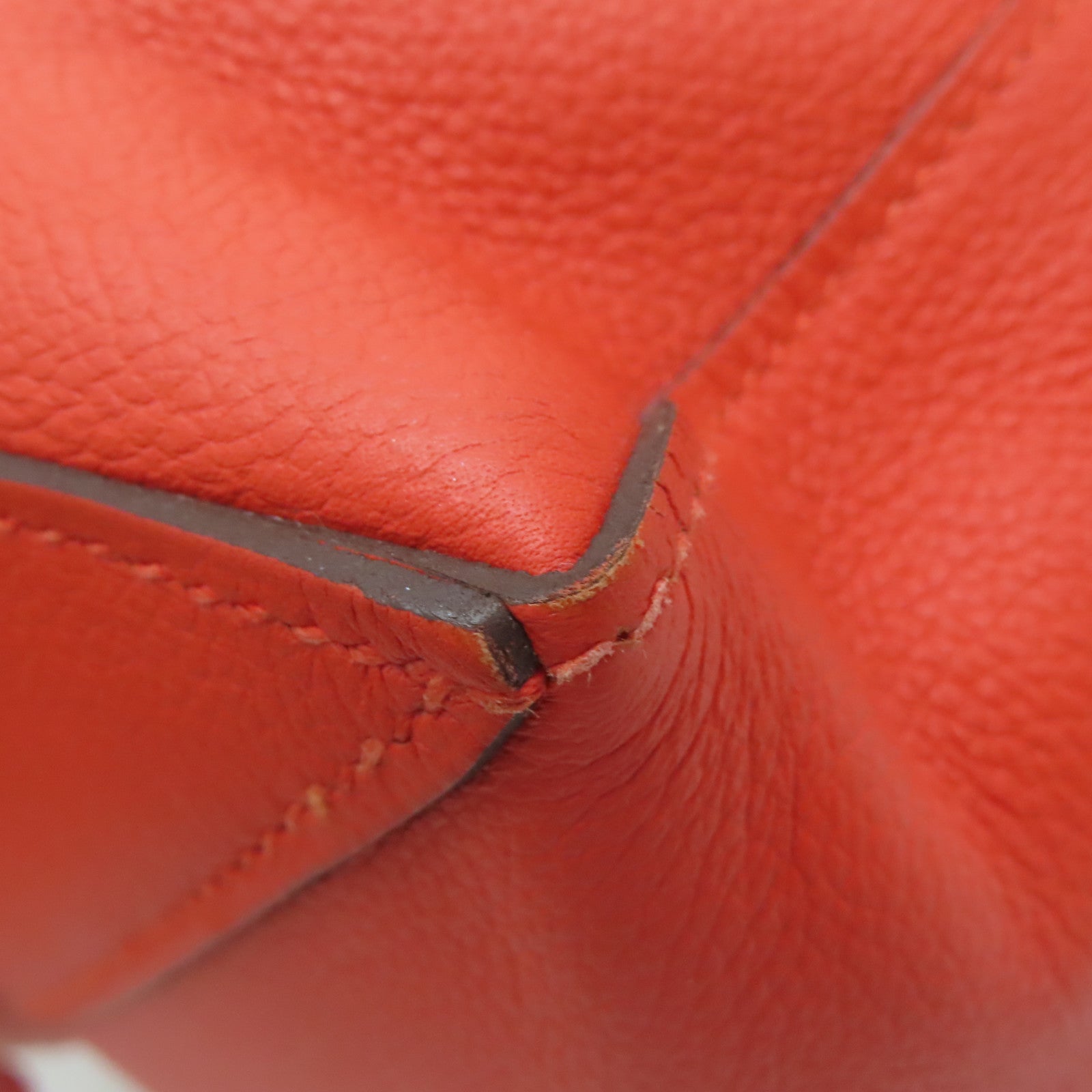 HERMES 【激減優惠】Evercolor皮革Sac Licol 17肩背袋Capucine紅色