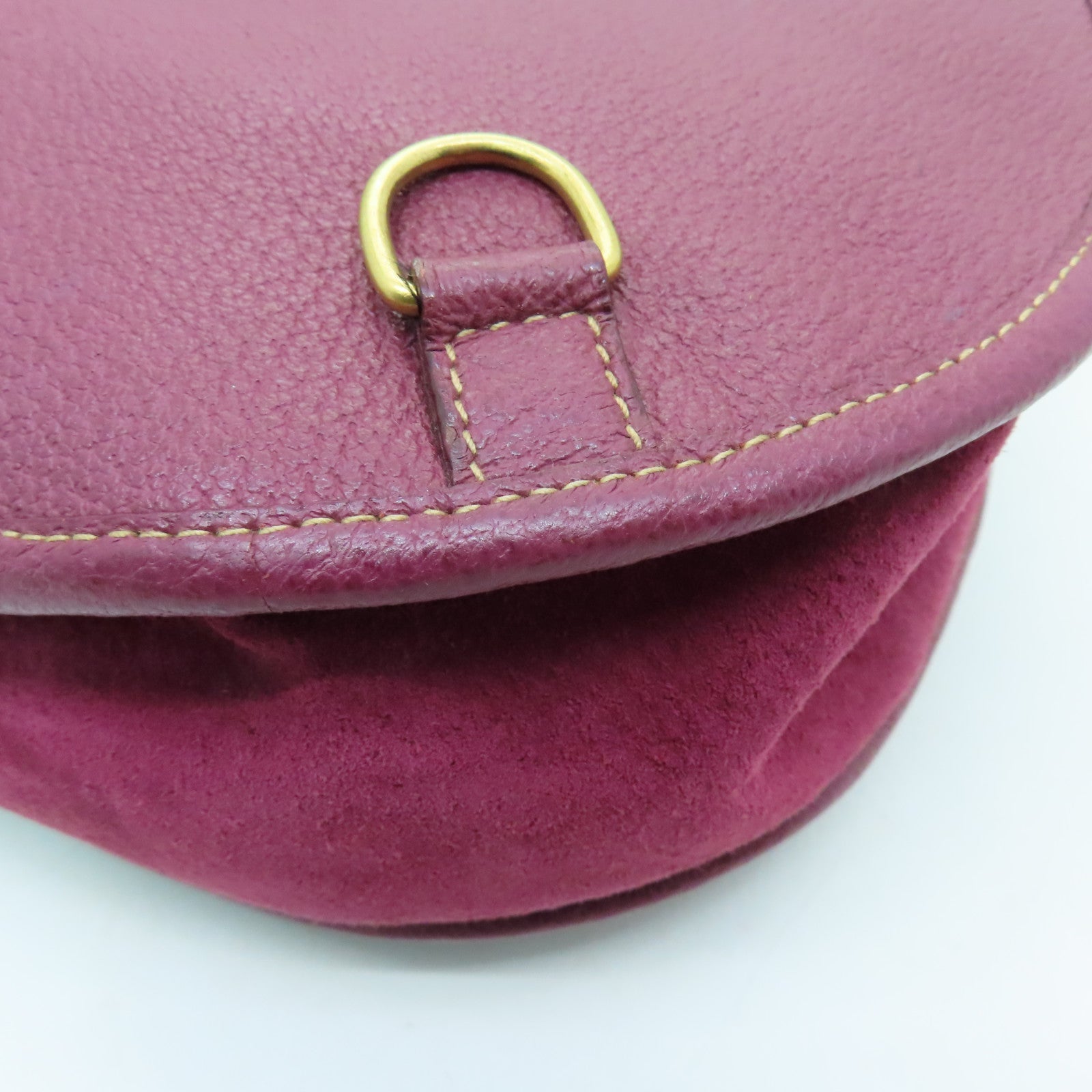 GUCCI 麂皮皮革Horsebit Backpack金扣背包紫色