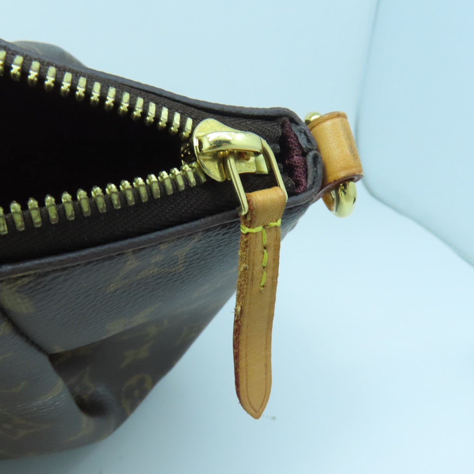 LOUIS VUITTON Monogram Turenne PM gold buckle handle shoulder bag brown