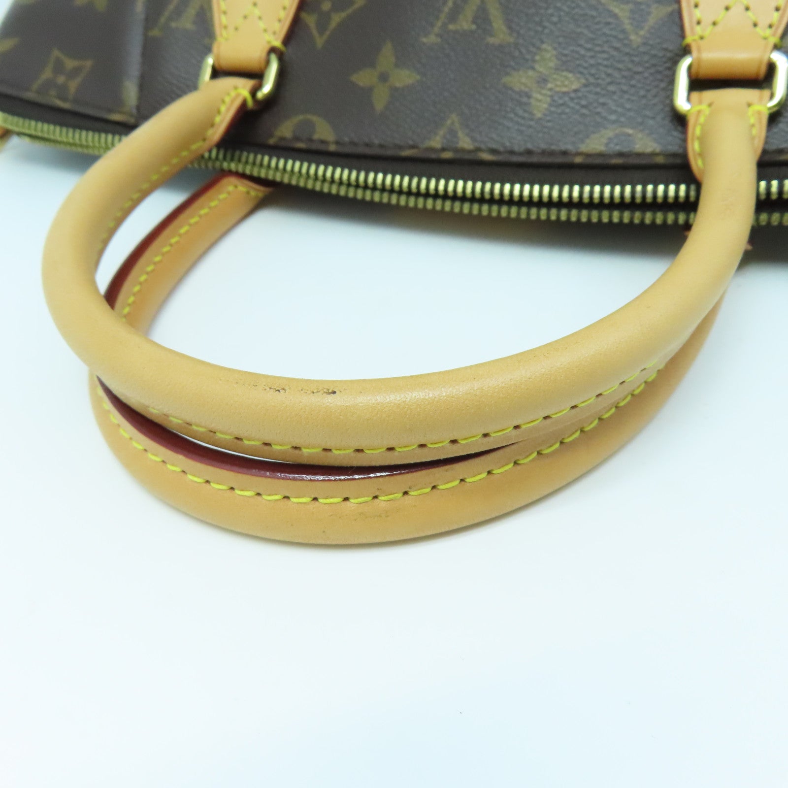 LOUIS VUITTON Monogram Turenne PM gold buckle handle shoulder bag brown