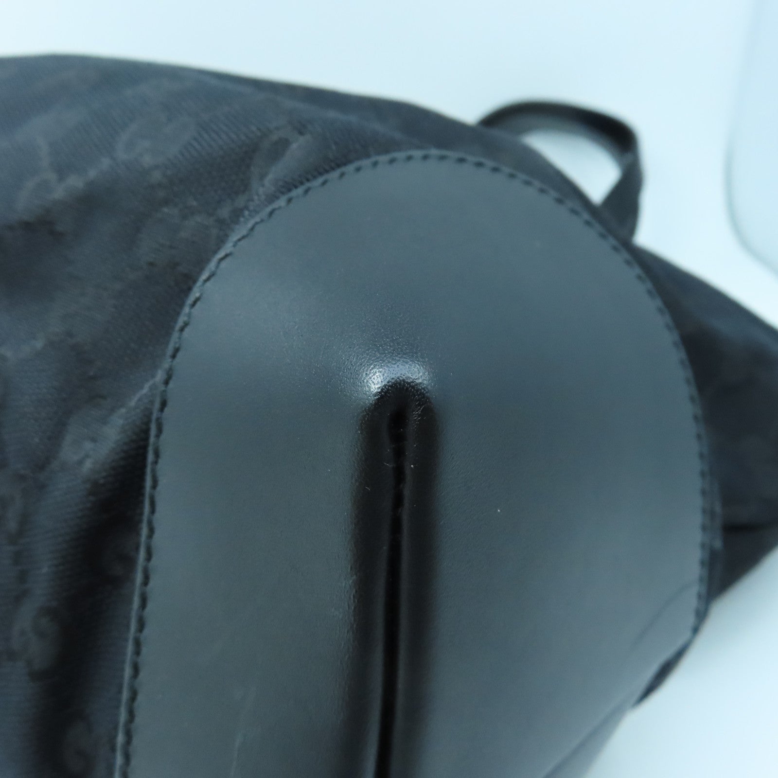 GUCCI 帆布Shoulder Bag銀扣肩背袋黑色