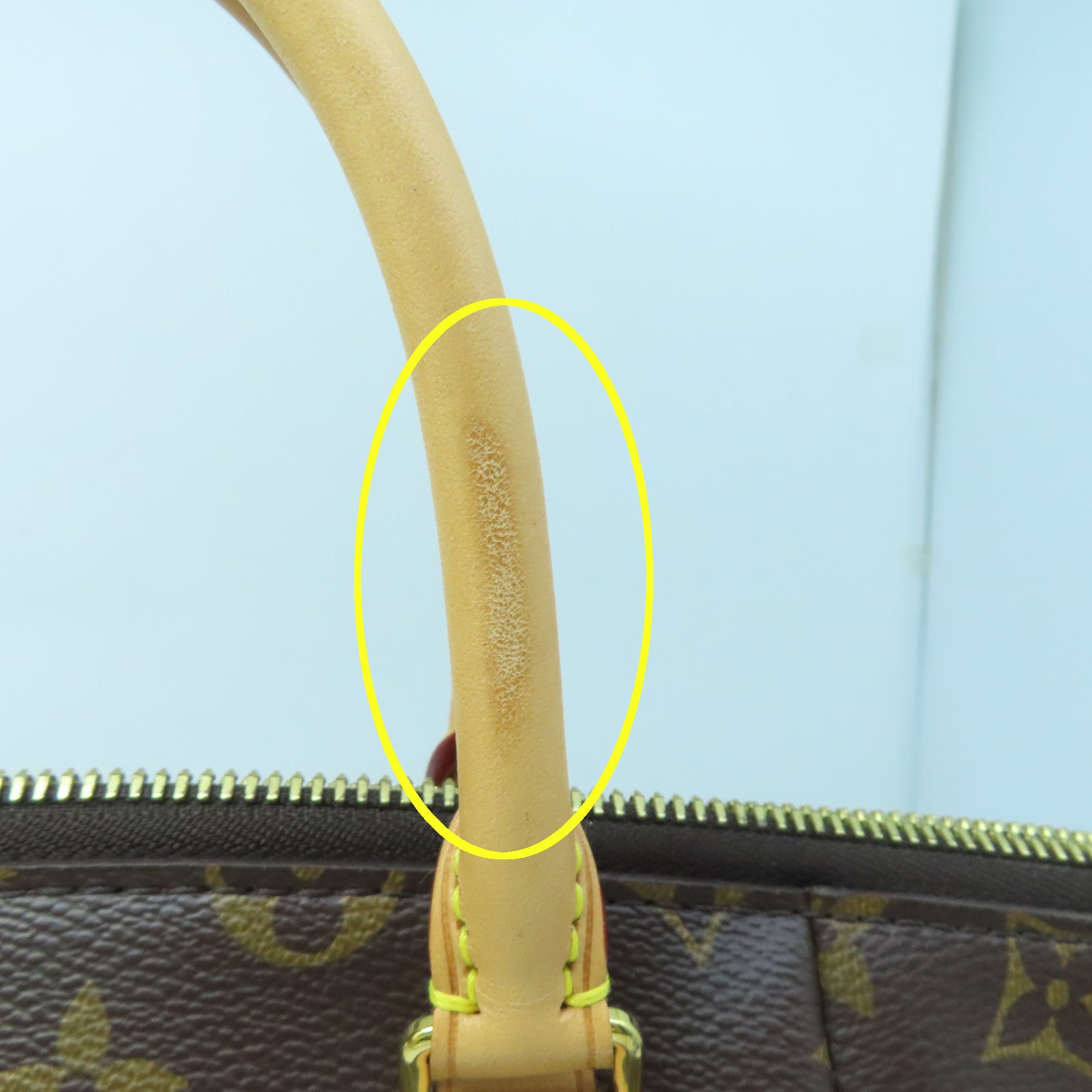 LOUIS VUITTON Monogram Turenne PM gold buckle handle shoulder bag brown