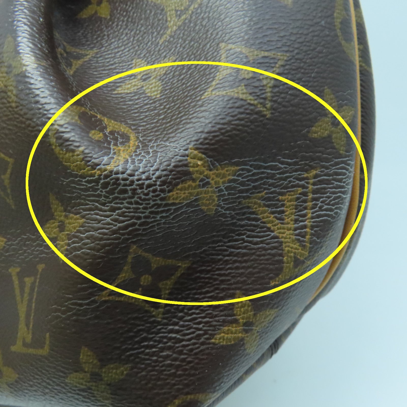 LOUIS VUITTON Monogram Turenne PM gold buckle handle shoulder bag brown