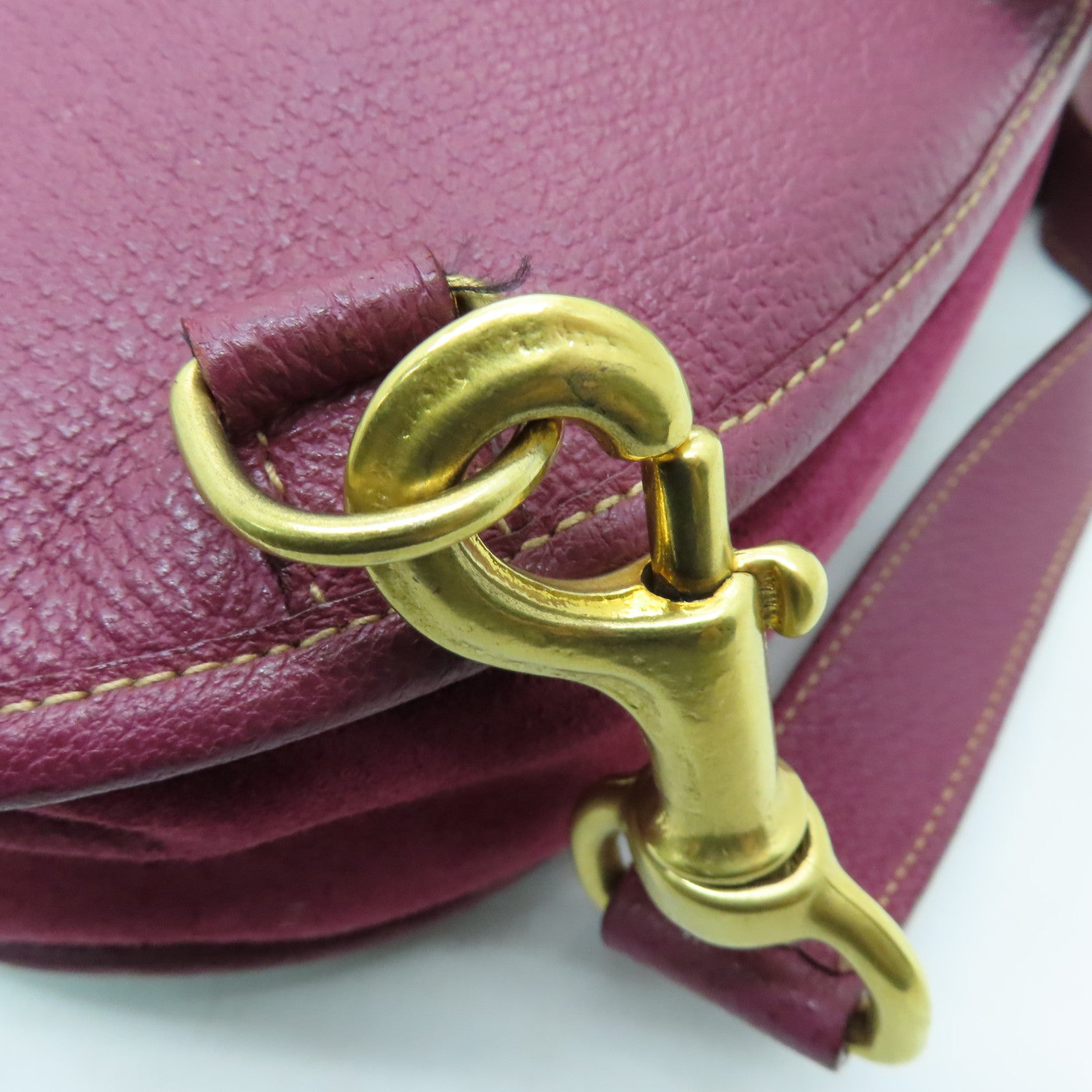 GUCCI 麂皮皮革Horsebit Backpack金扣背包紫色