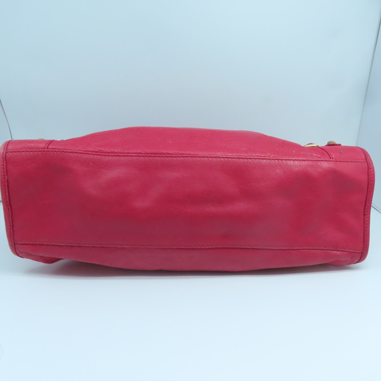 BALENCIAGA 【激減優惠】牛皮皮革City Bag金扣肩背袋紅色