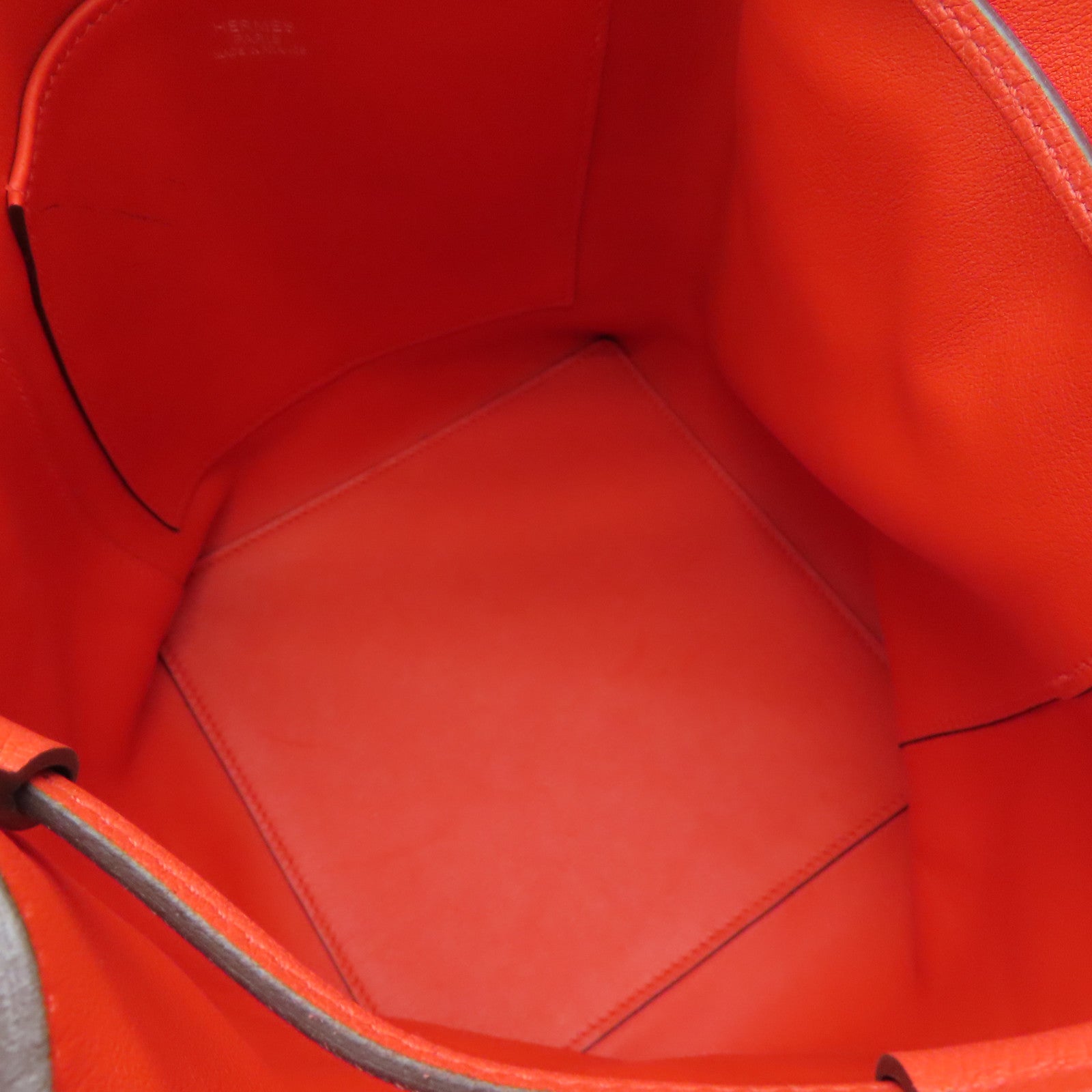 HERMES 【激減優惠】Evercolor皮革Sac Licol 17肩背袋Capucine紅色