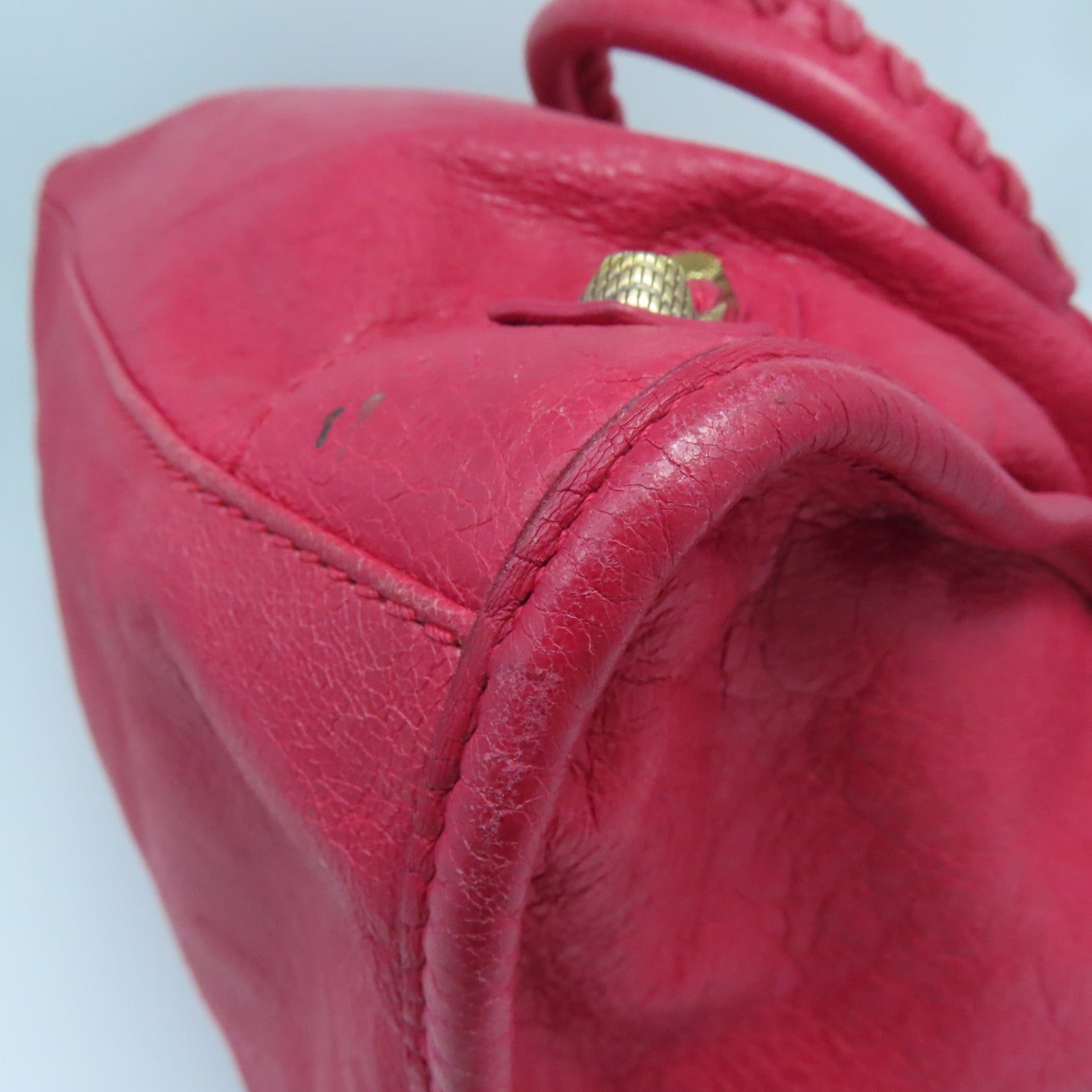 BALENCIAGA 【激減優惠】牛皮皮革City Bag金扣肩背袋紅色