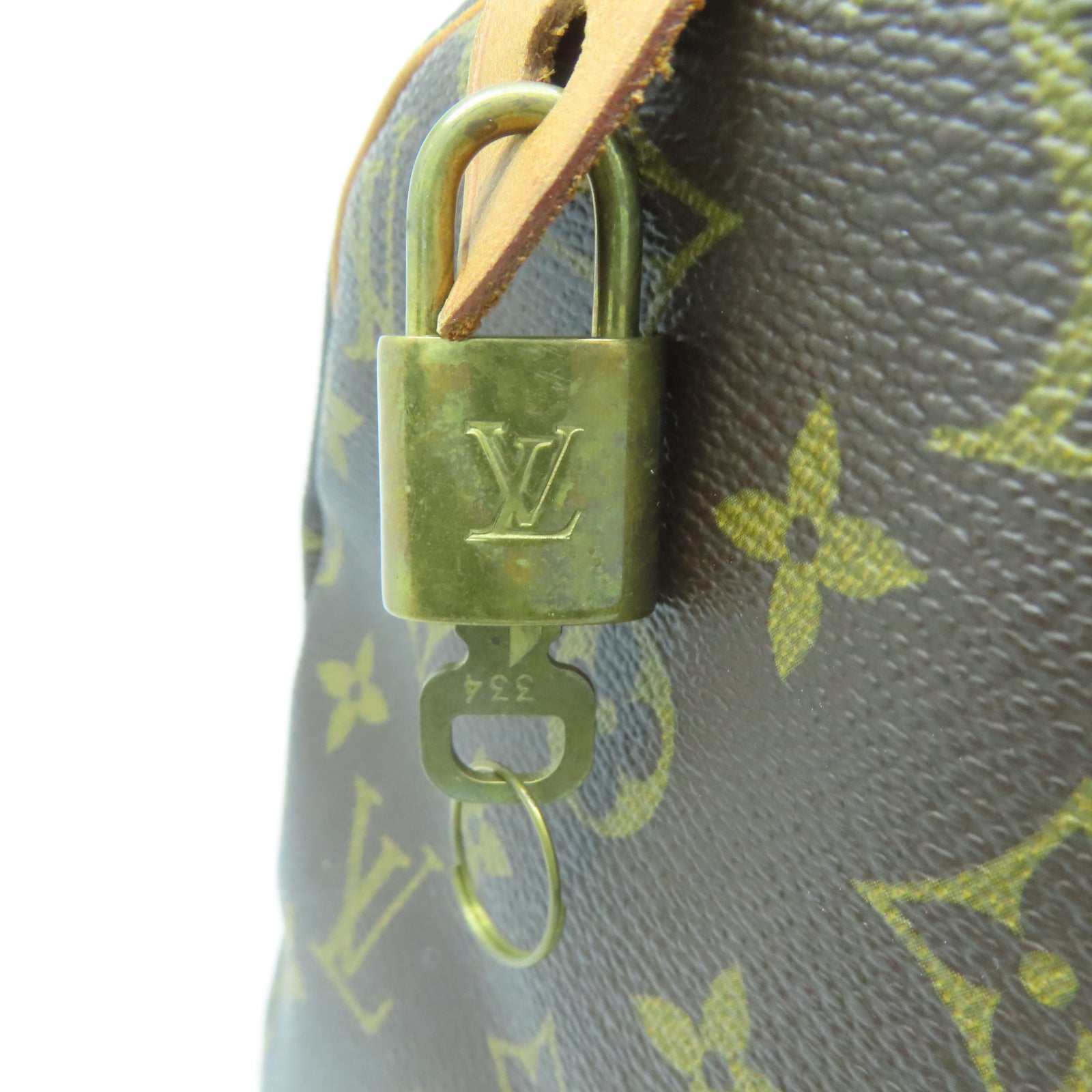LOUIS VUITTON Monogram Speedy 30金扣手挽袋啡色