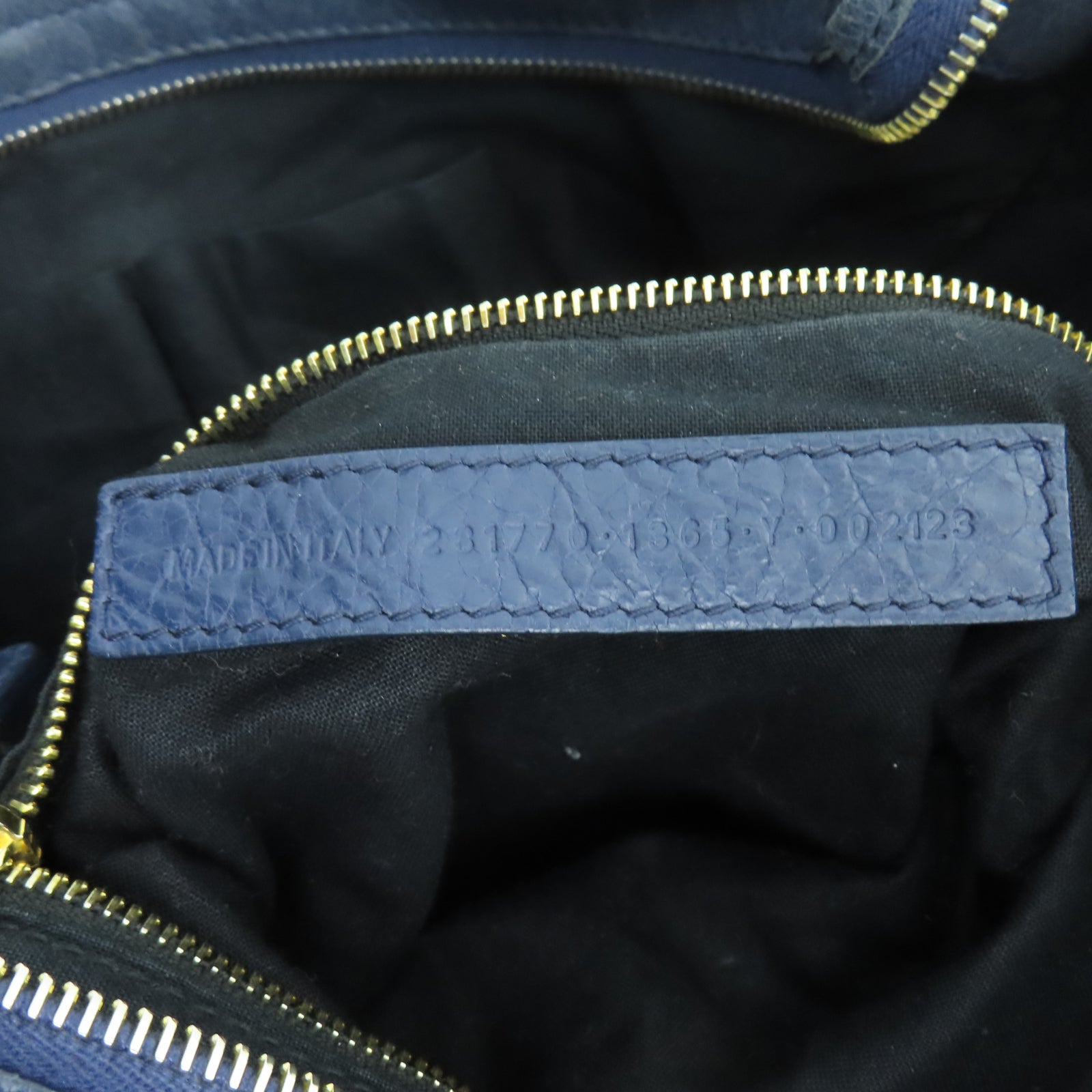 BALENCIAGA 牛皮皮革City金扣手挽肩背兩用袋藍色