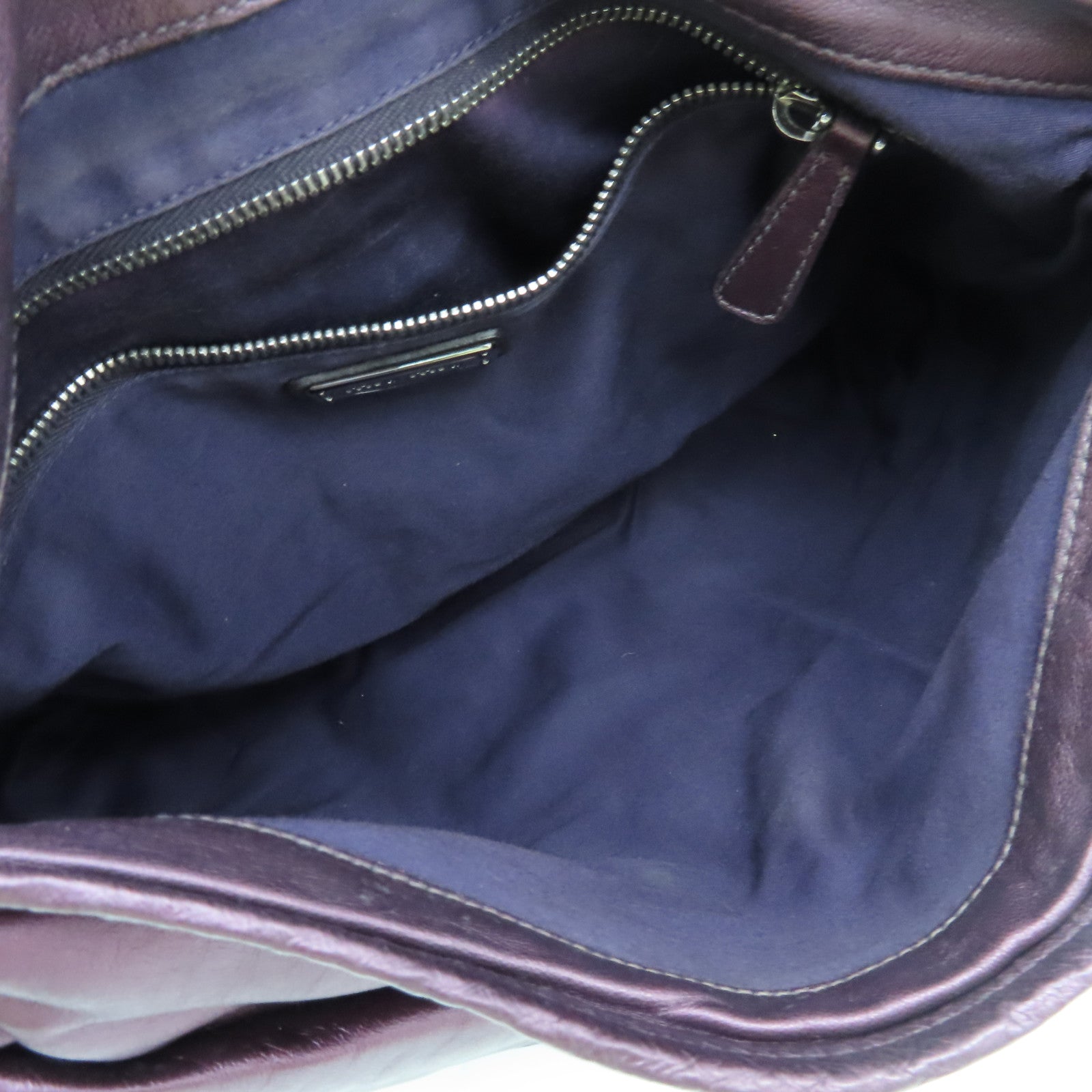 Miu Miu 羊皮皮革2way Shoulder Bag銀扣手挽肩背兩用袋紫色