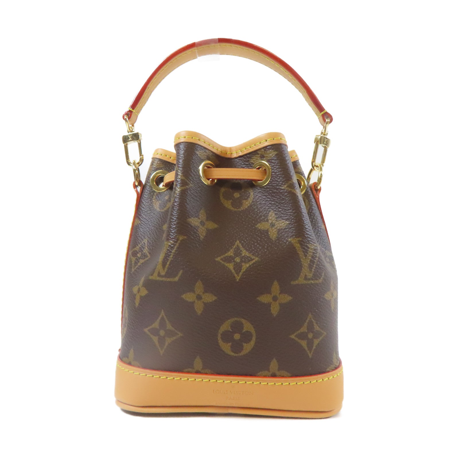 LOUIS VUITTON Monogram Noe Nano金扣手挽肩背兩用袋啡色