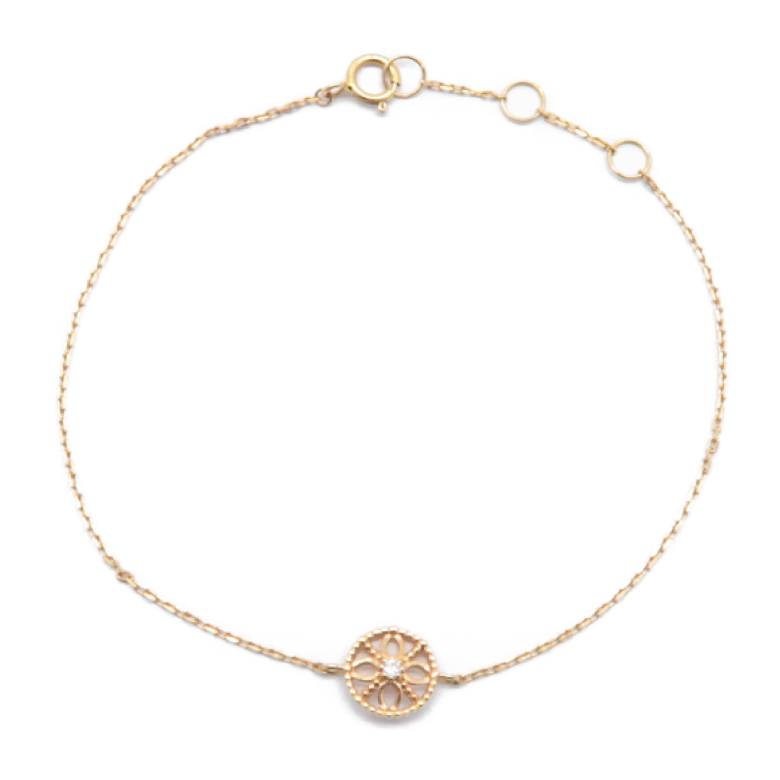 JEWELRY 18K玫瑰金Diamond Bracelet 0.02ct鑽石手鏈