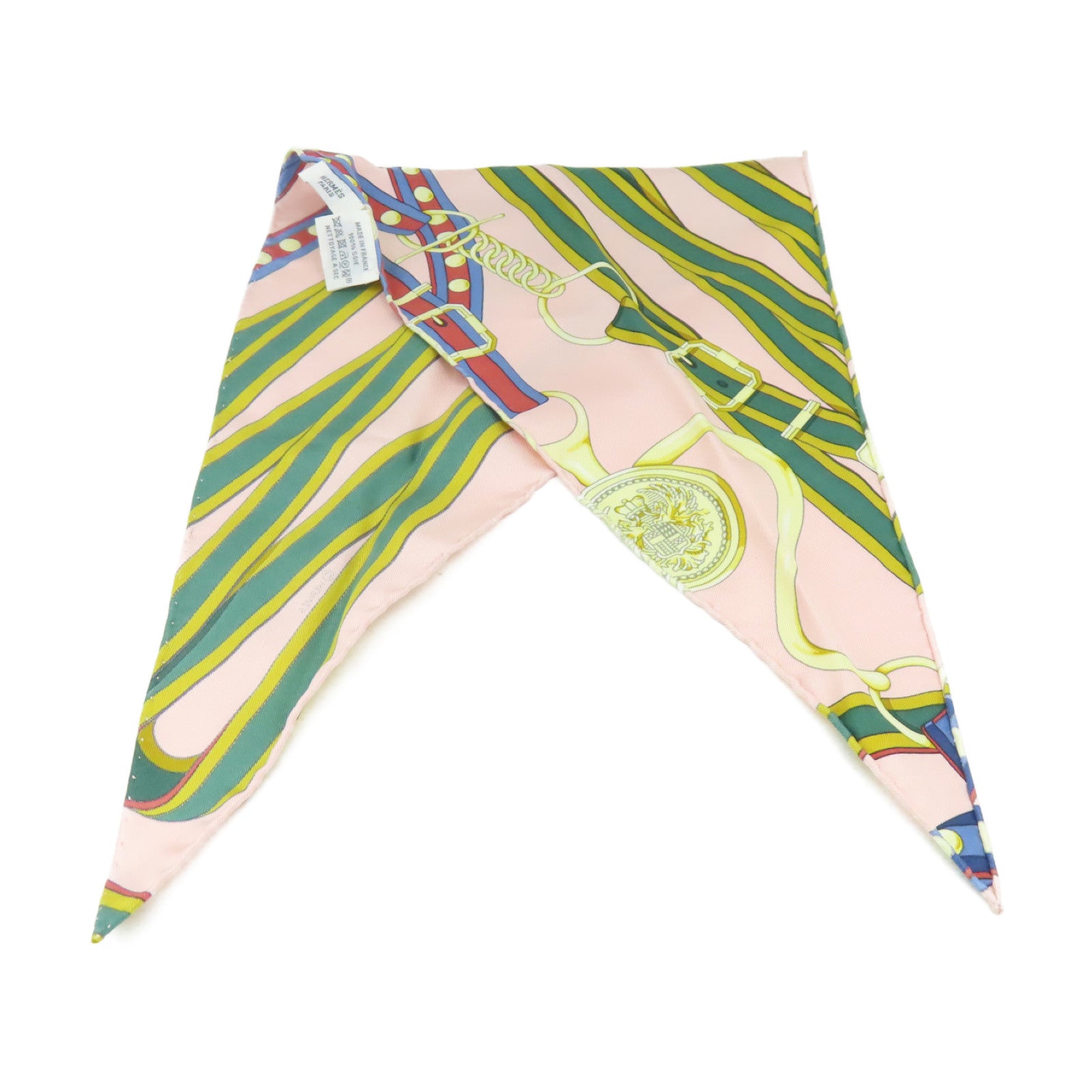 HERMES 絲質Losange Scarf絲巾粉紅色/彩色
