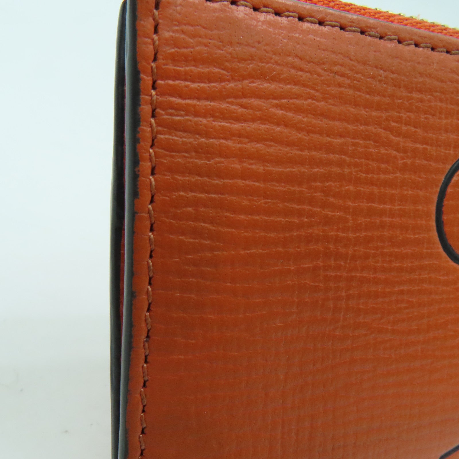 Anya Hindmarch 皮革Card Case金扣卡套橙色