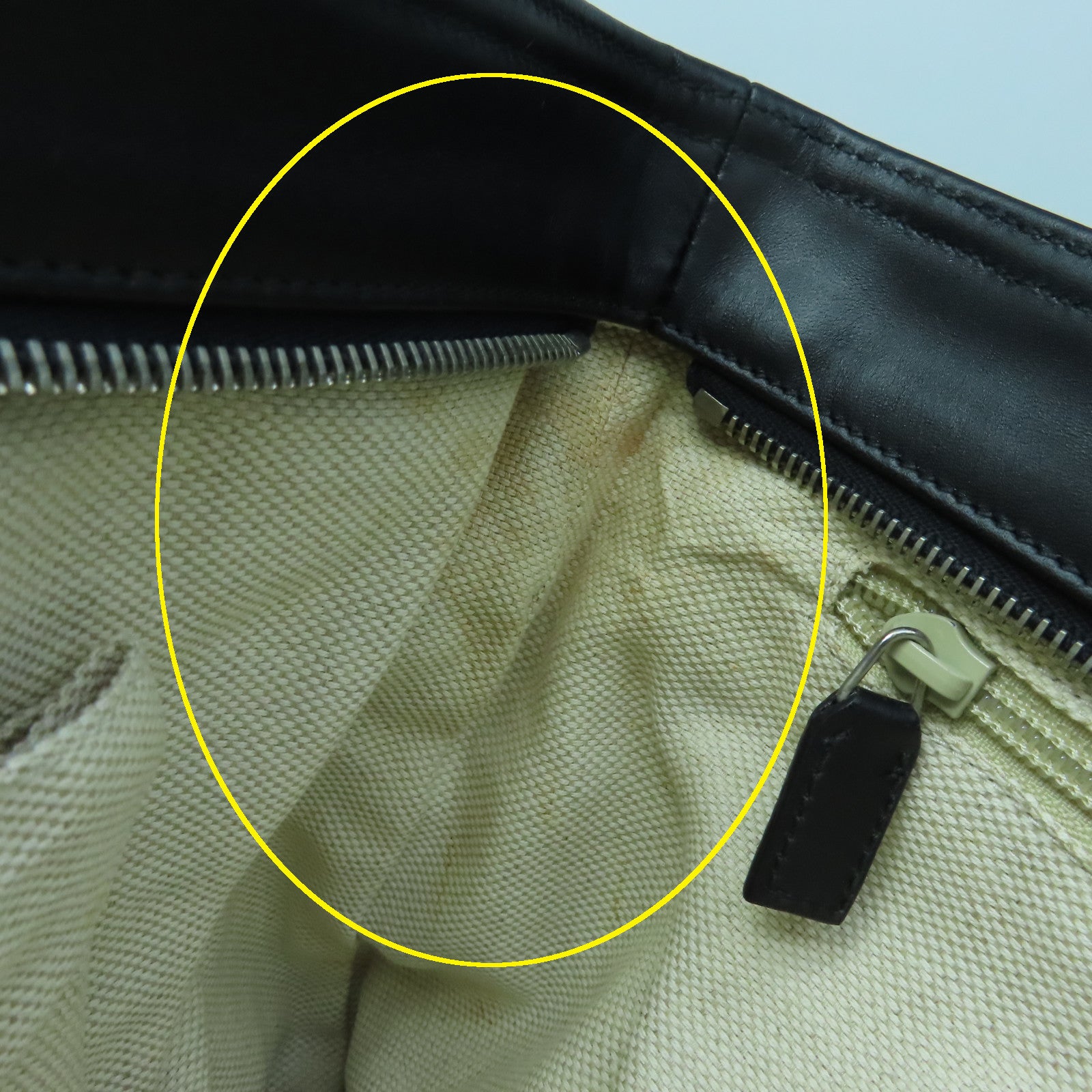 GUCCI 帆布Shoulder Bag銀扣肩背袋黑色