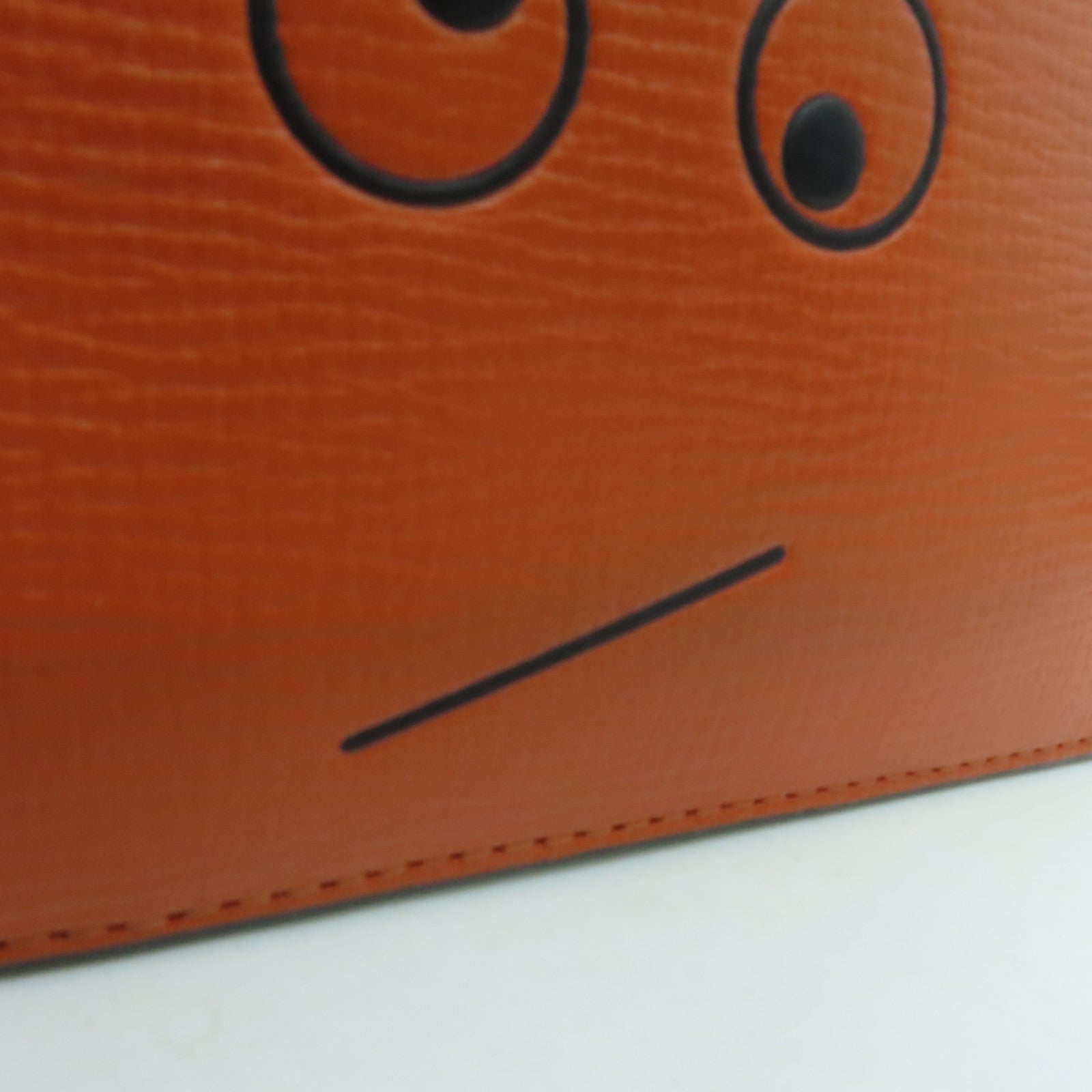 Anya Hindmarch 皮革Card Case金扣卡套橙色