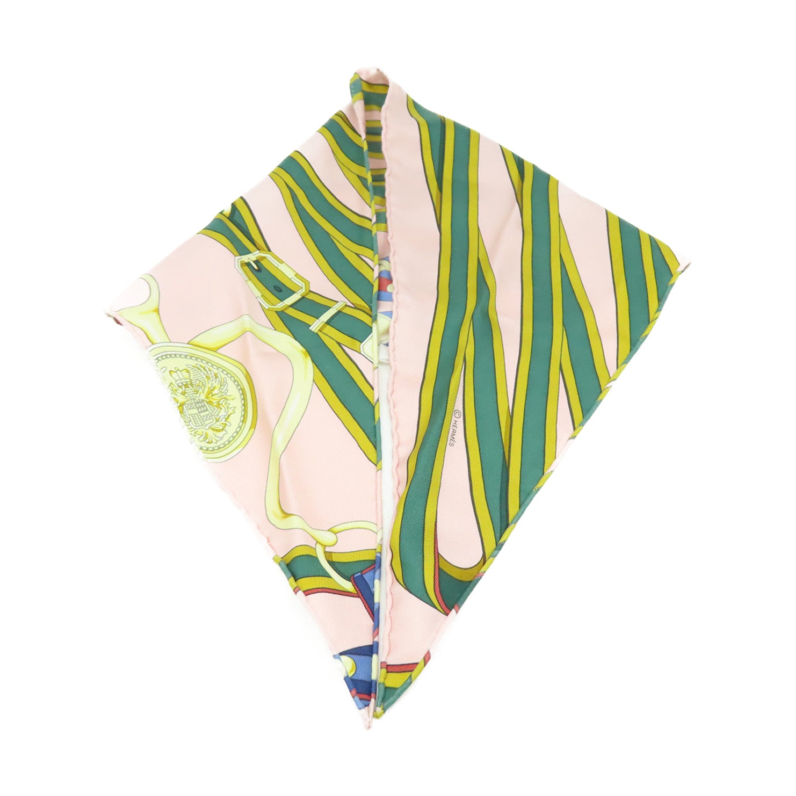HERMES 絲質Losange Scarf絲巾粉紅色/彩色