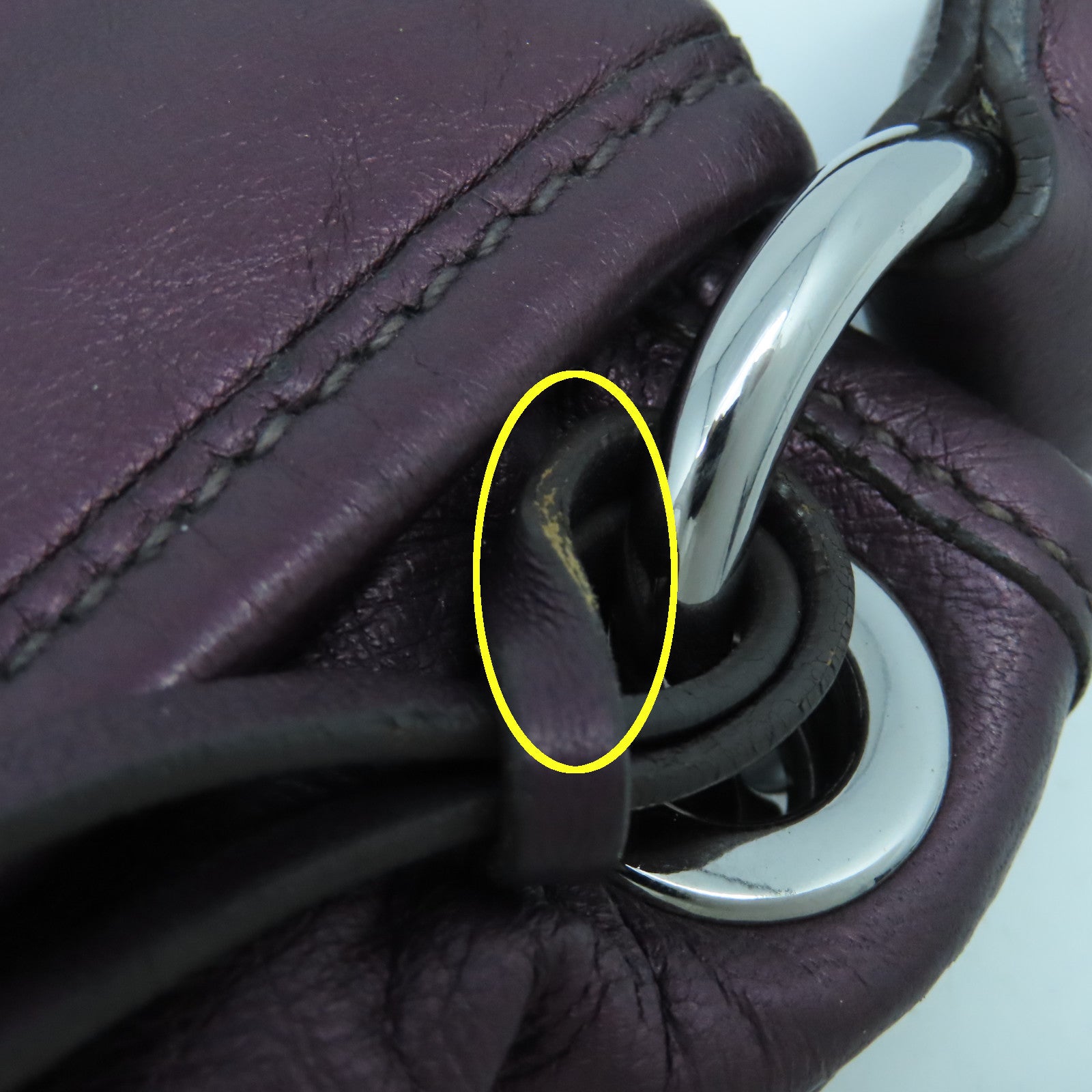 Miu Miu 羊皮皮革2way Shoulder Bag銀扣手挽肩背兩用袋紫色