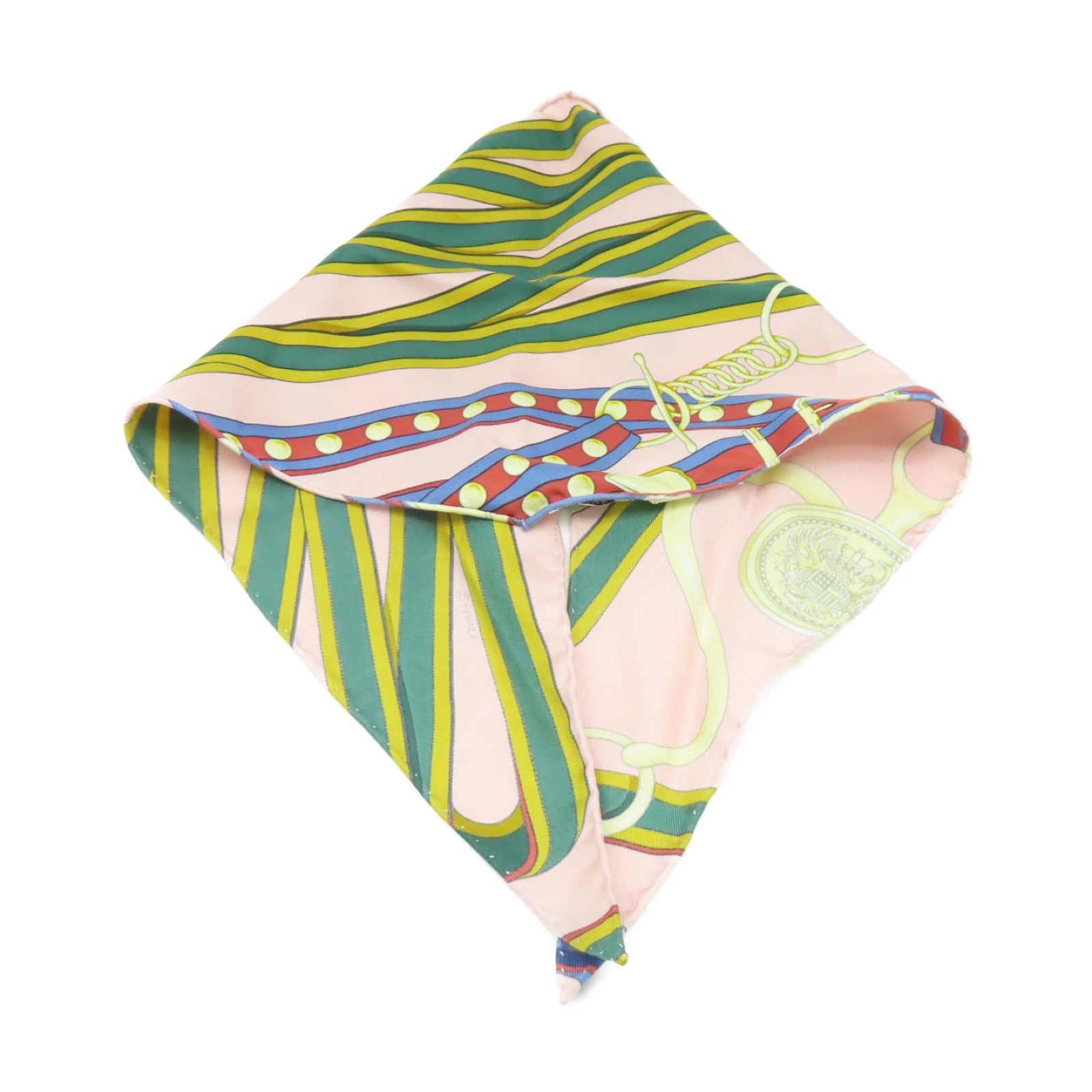 HERMES 絲質Losange Scarf絲巾粉紅色/彩色