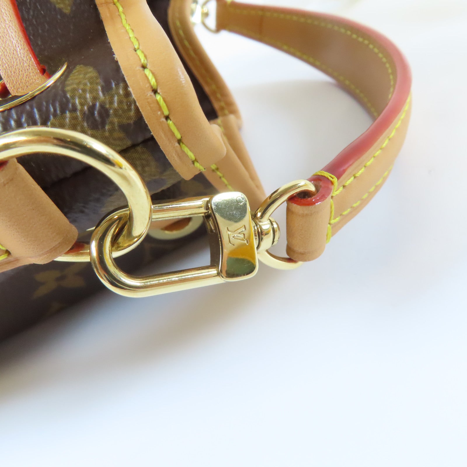 LOUIS VUITTON Monogram Noe Nano金扣手挽肩背兩用袋啡色