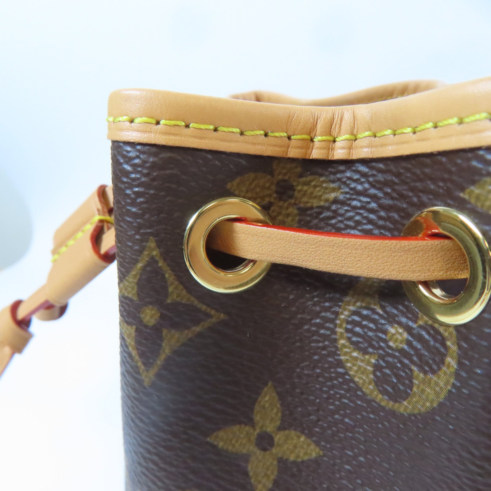 LOUIS VUITTON Monogram Noe Nano金扣手挽肩背兩用袋啡色