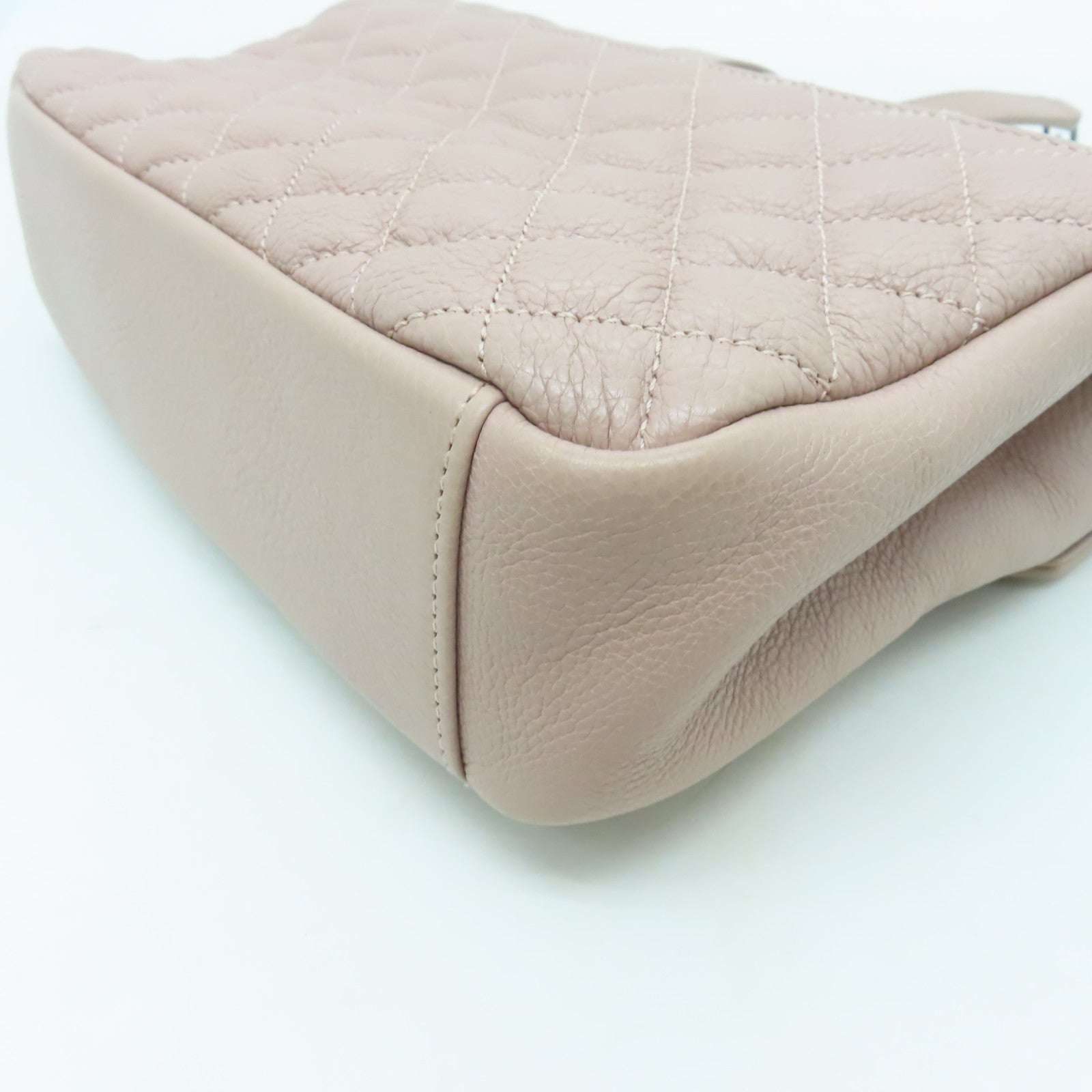 SAINT LAURENT 牛皮皮革Shoulder Bag銀扣手挽肩背兩用袋粉紅色