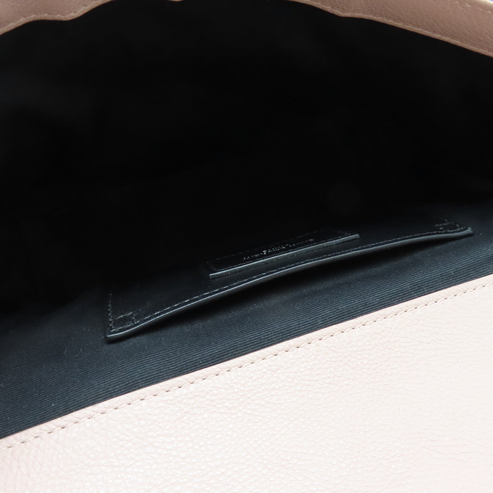 SAINT LAURENT 牛皮皮革Shoulder Bag銀扣手挽肩背兩用袋粉紅色