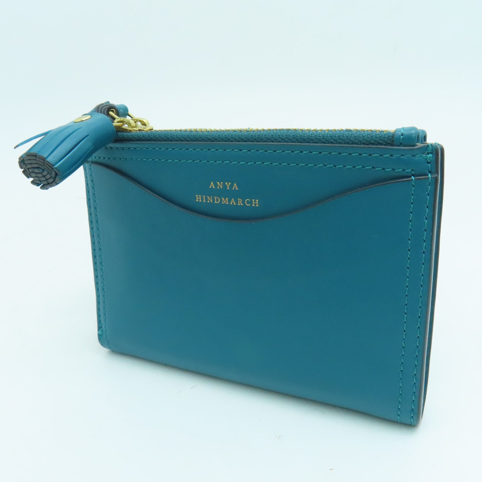 Anya Hindmarch 皮革Wallet金扣錢包綠色