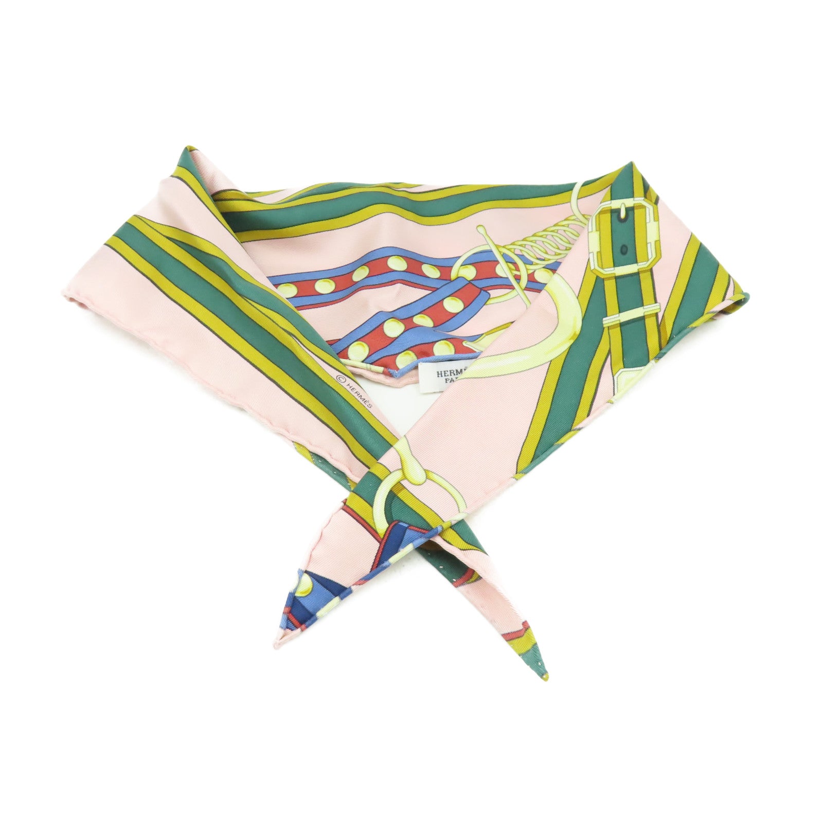 HERMES 絲質Losange Scarf絲巾粉紅色/彩色