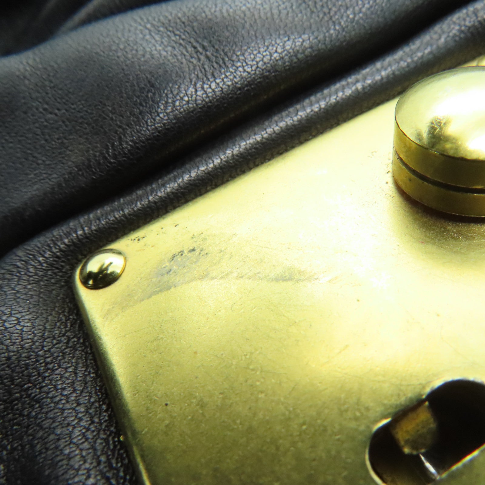 Miu Miu 羊皮皮革2way Shoulder Bag金扣手挽肩背兩用袋黑色
