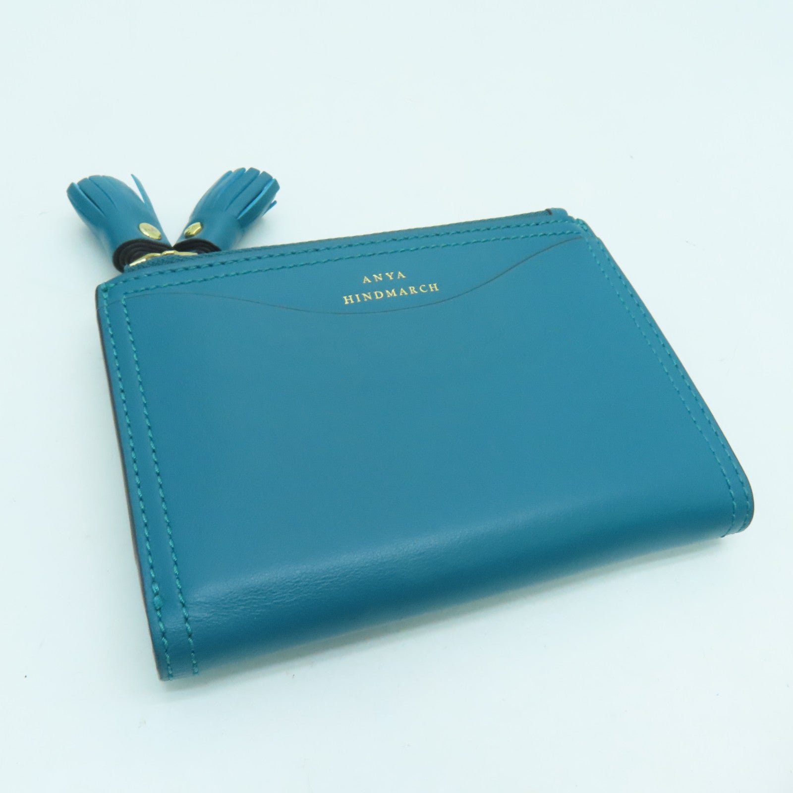 Anya Hindmarch 皮革Wallet金扣錢包綠色