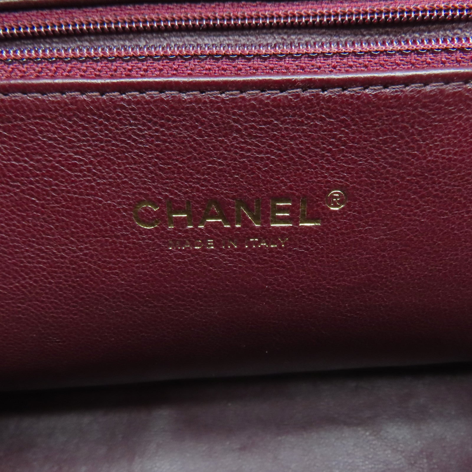CHANEL Caviar皮革Chain Shoulder金扣鏈帶肩背袋紅色