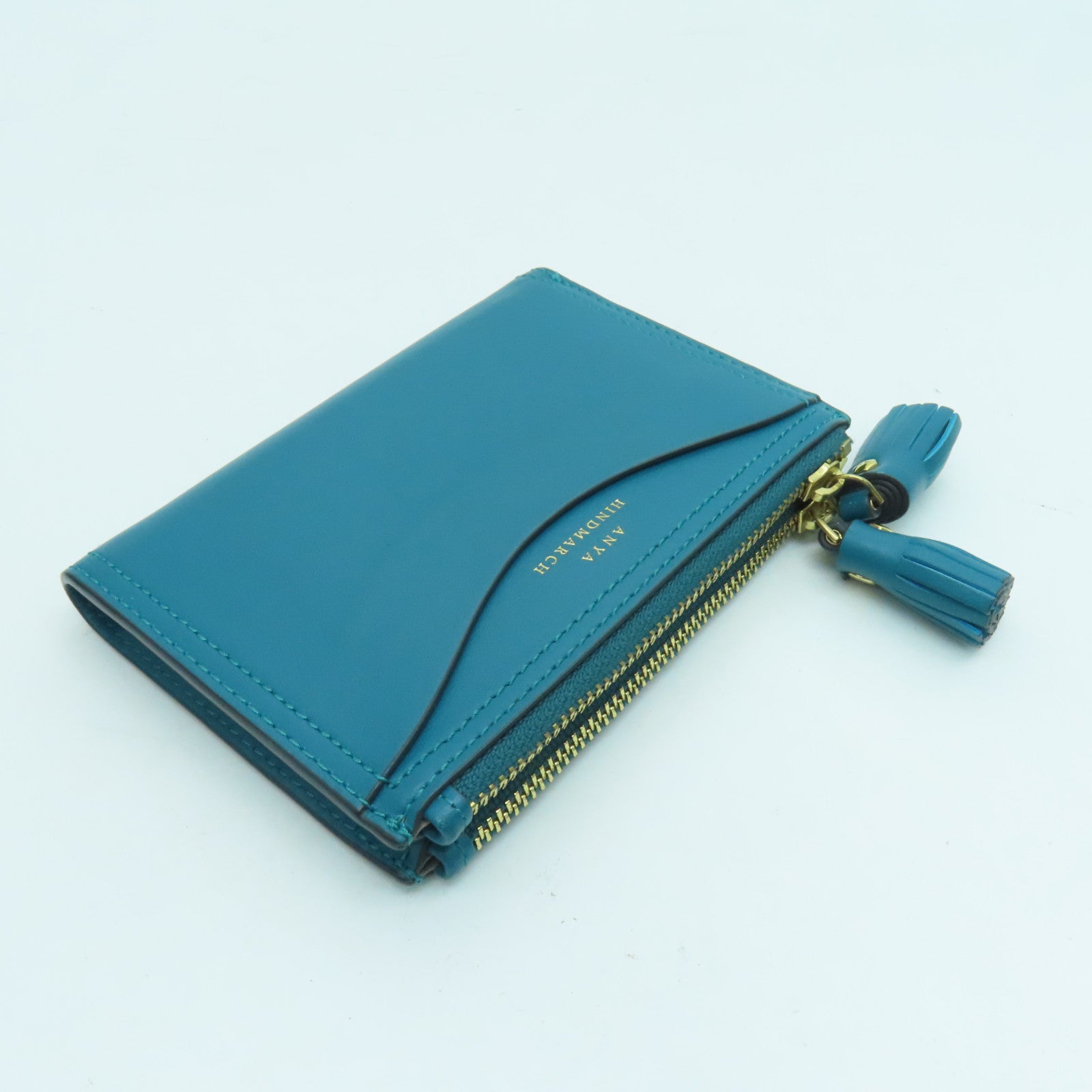 Anya Hindmarch 皮革Wallet金扣錢包綠色