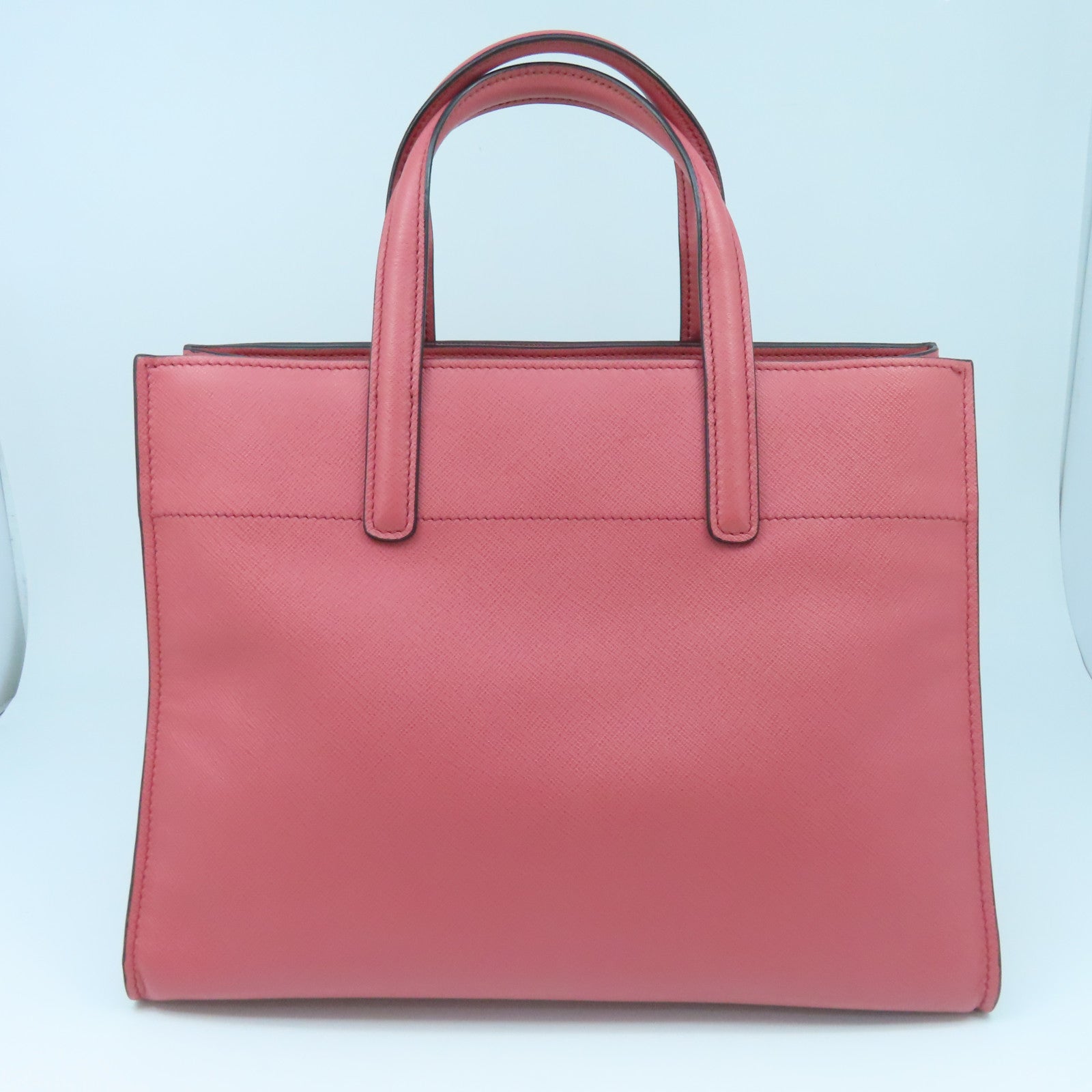 PRADA Saffiano皮革2way Shoulder Bag金扣手挽肩背兩用袋粉紅色
