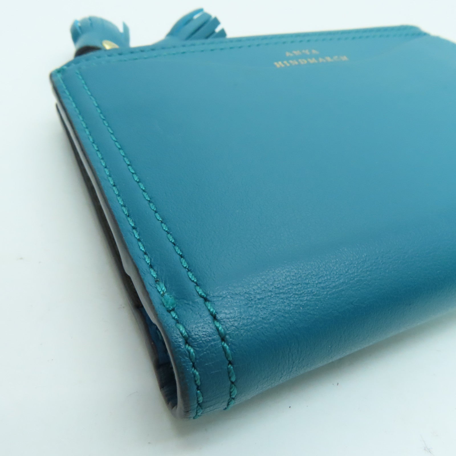 Anya Hindmarch 皮革Wallet金扣錢包綠色