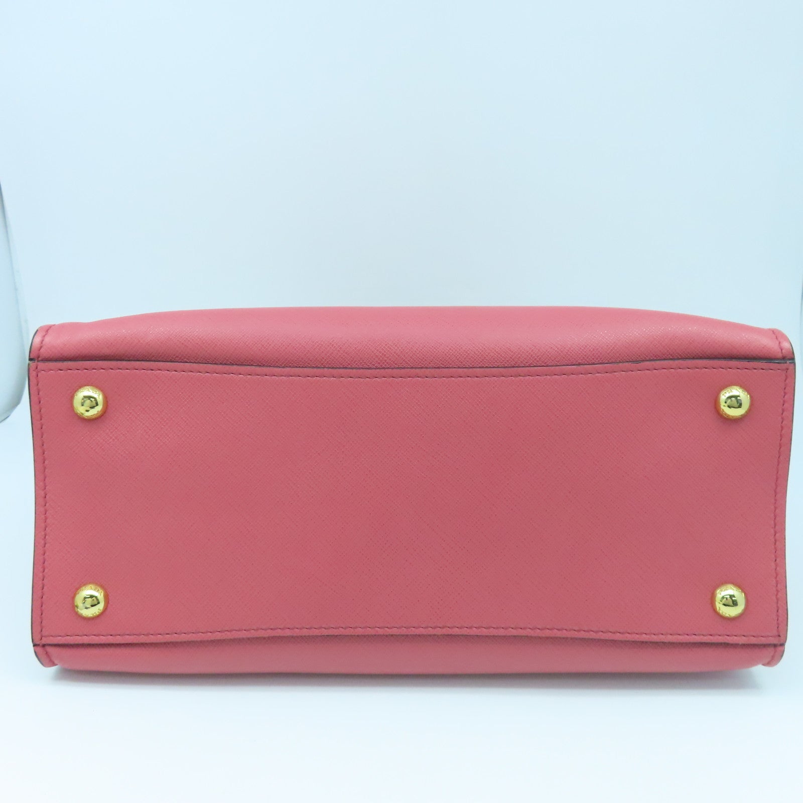 PRADA Saffiano皮革2way Shoulder Bag金扣手挽肩背兩用袋粉紅色