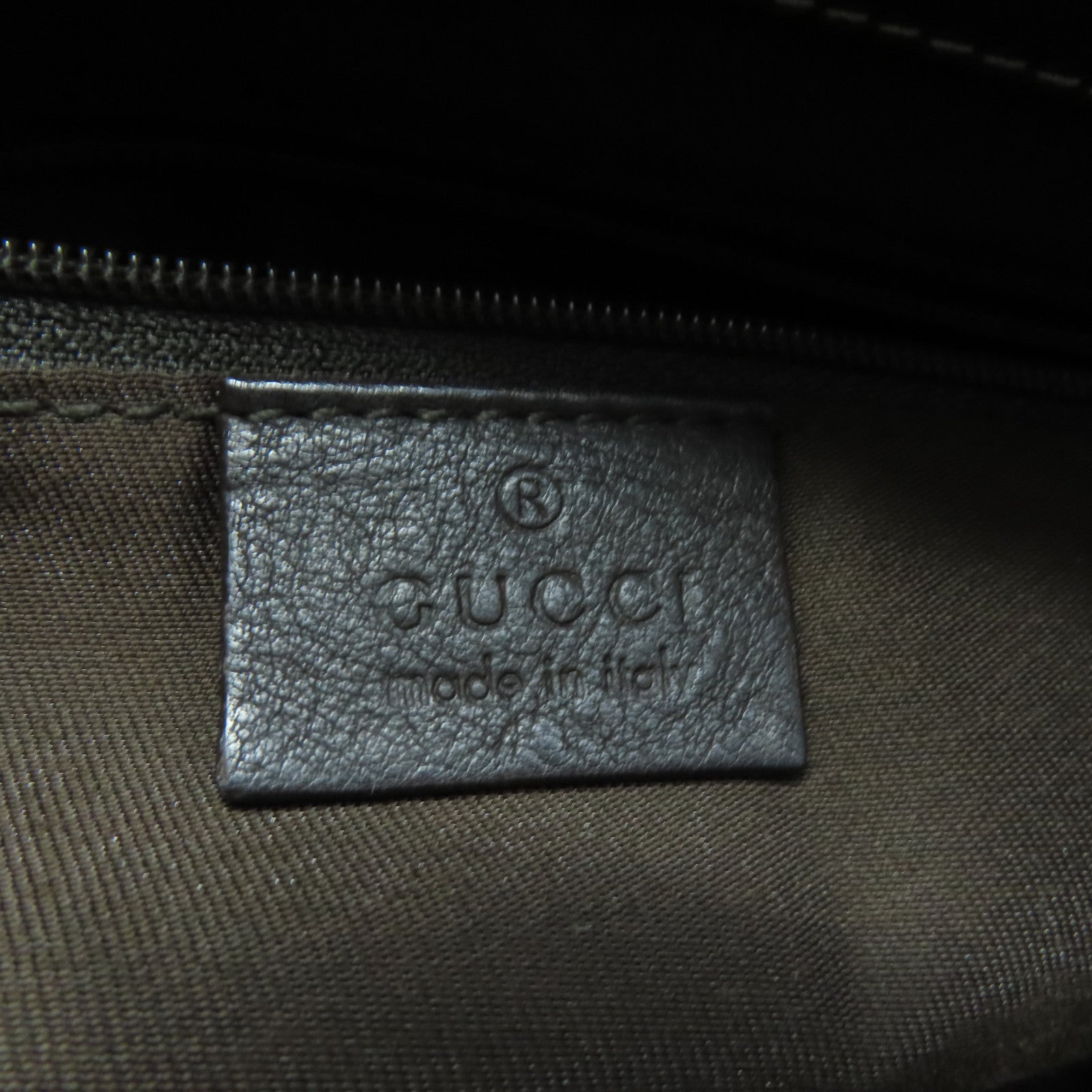 GUCCI canvas Shoulder Bag gold buckle shoulder bag brown