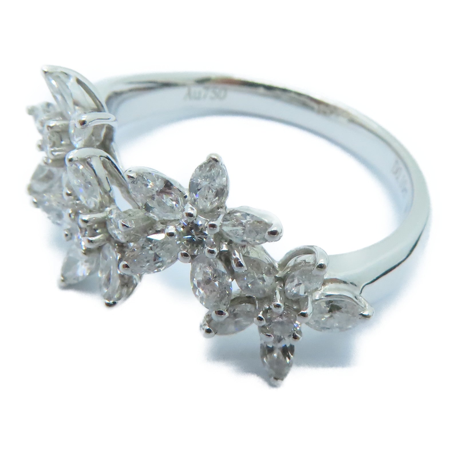 JEWELRY 18K白金Diamond Ring 0.1ct/0.83ct钻石戒指US#6.5