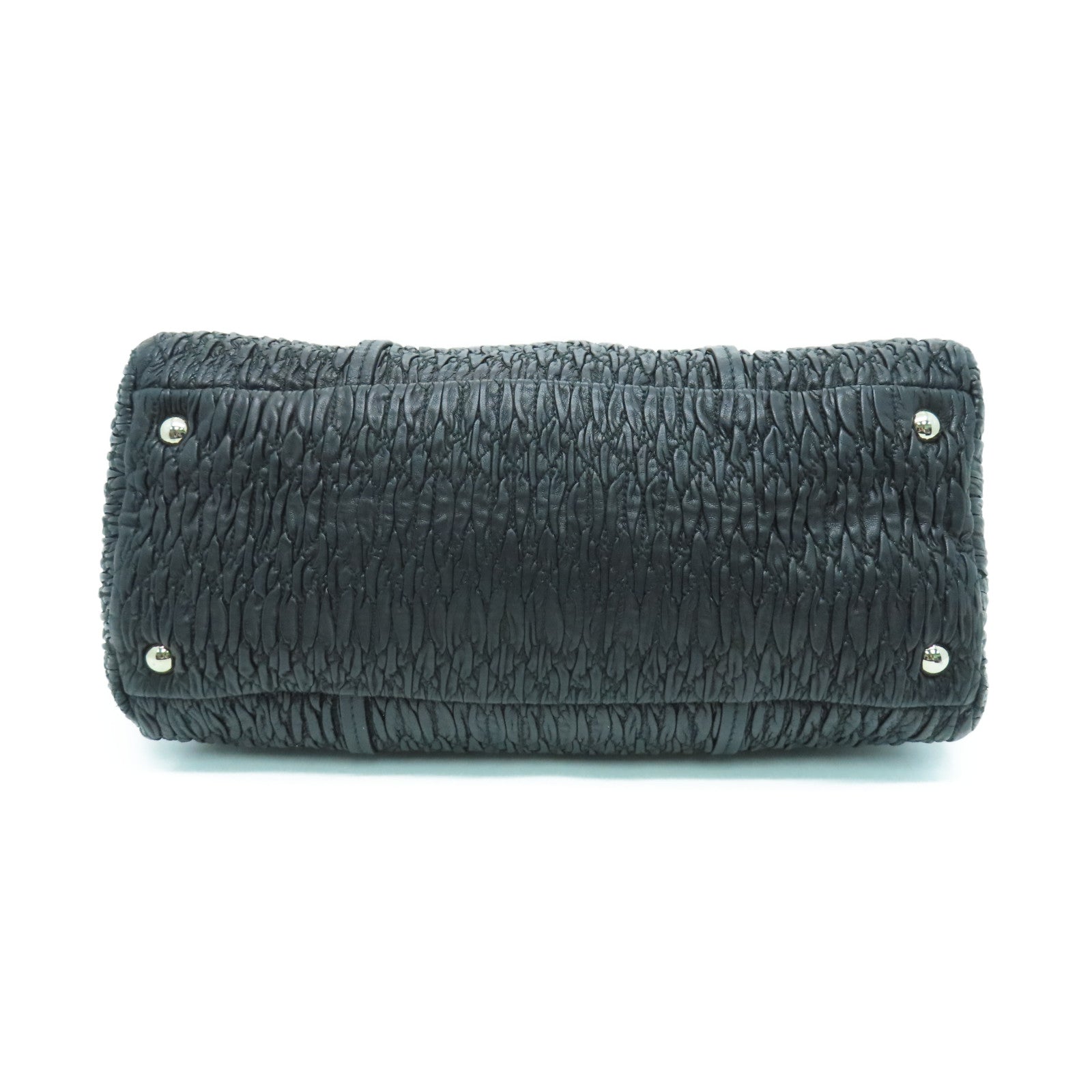 Miu Miu 羊皮皮革Chain Shoulder Bag银扣链带肩背袋黑色