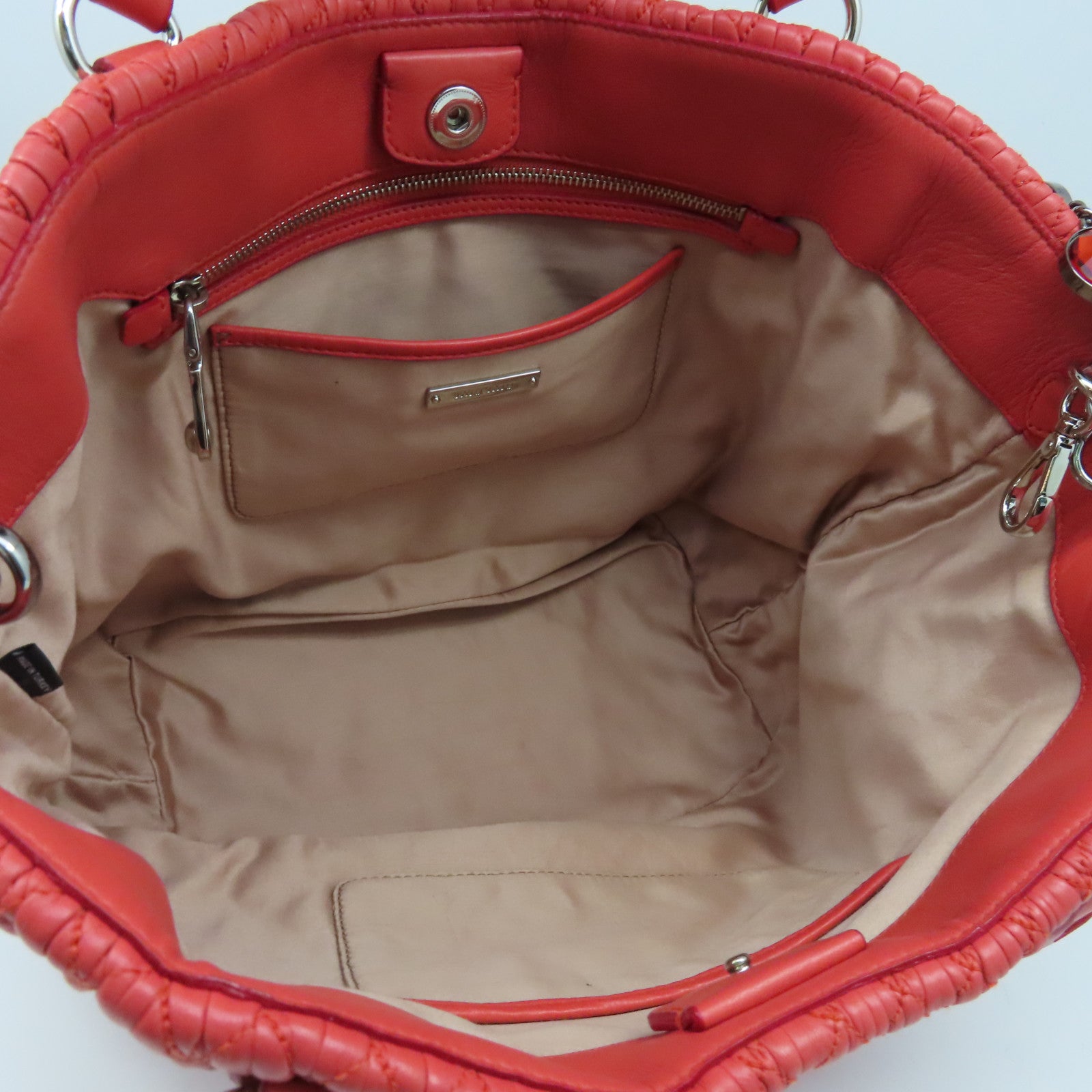 Miu Miu 牛皮皮革Shoulder Bag銀扣手挽肩背兩用袋粉紅色